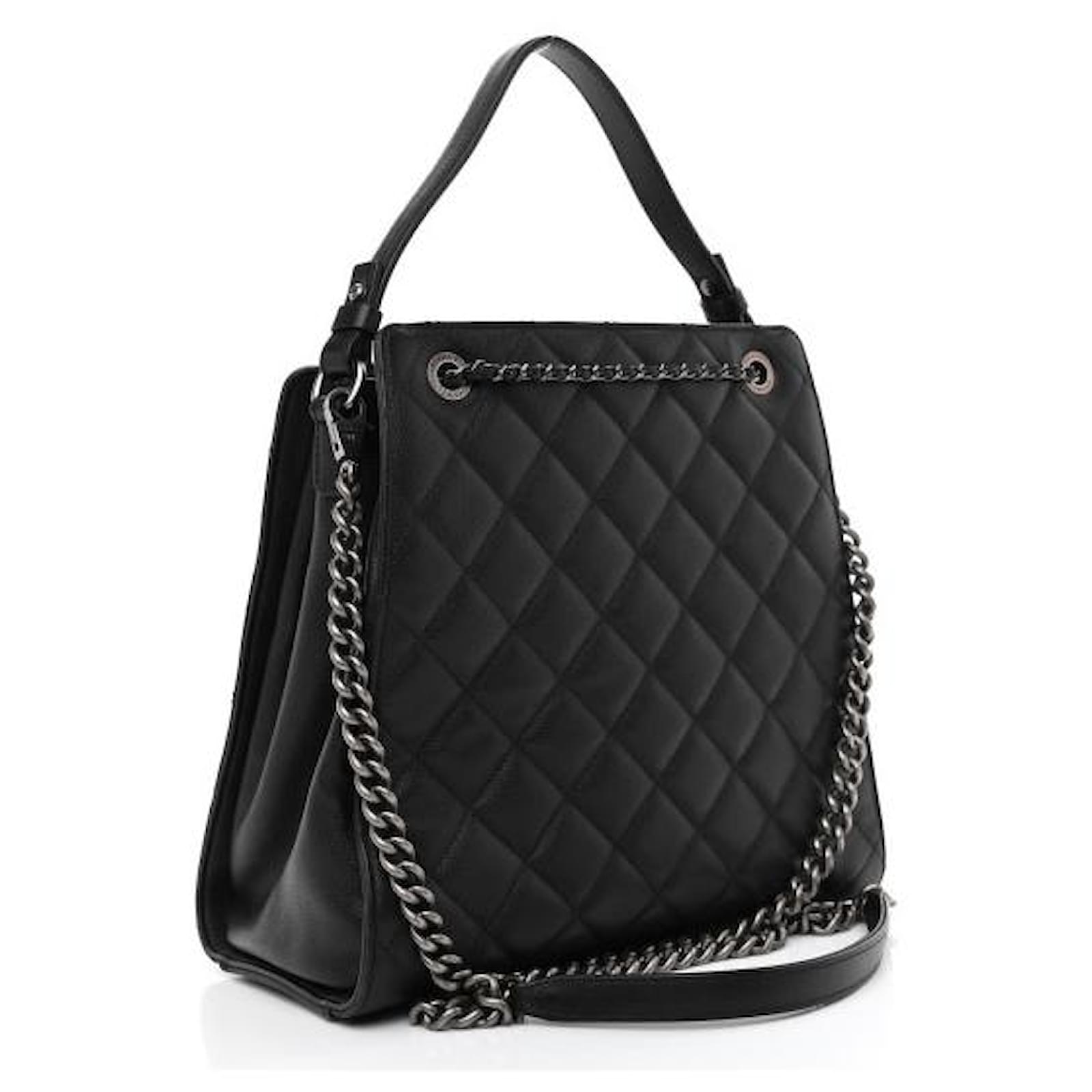 Chanel Caviar Quilted Accordion Bucket Bag