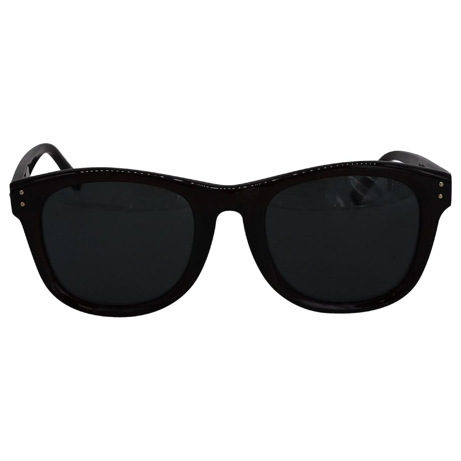 Linda Farrow x The Row Wayfarer Sunglasses in Black Acetate