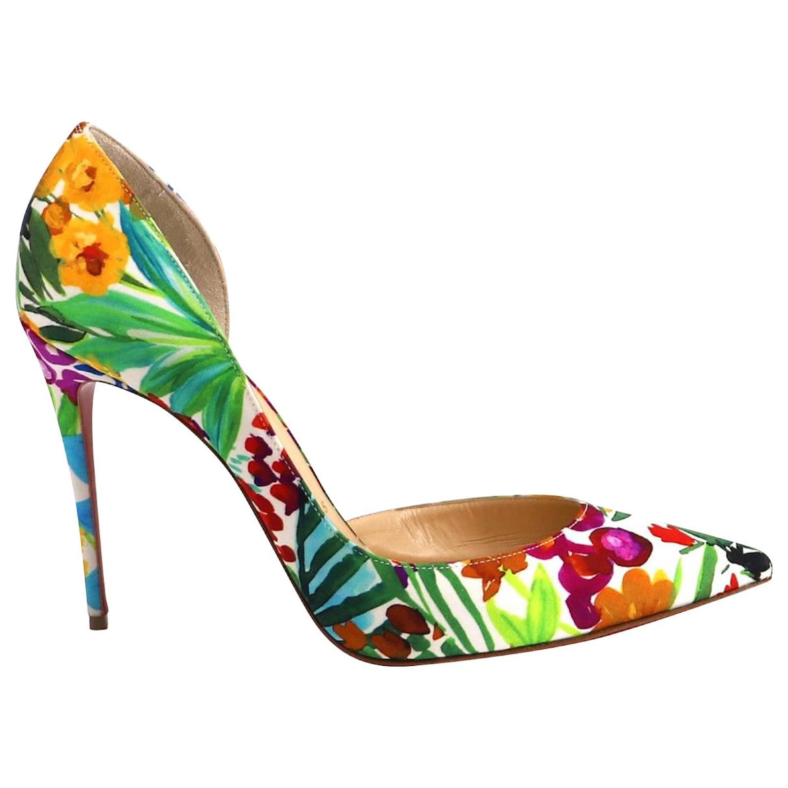 christian louboutin iriza 100 Zapatos De Salón En Satén Con