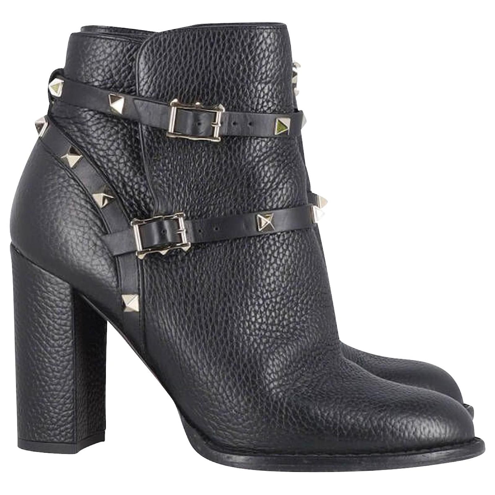 Valentino Garavani Anfibi Rockstud - Nero 