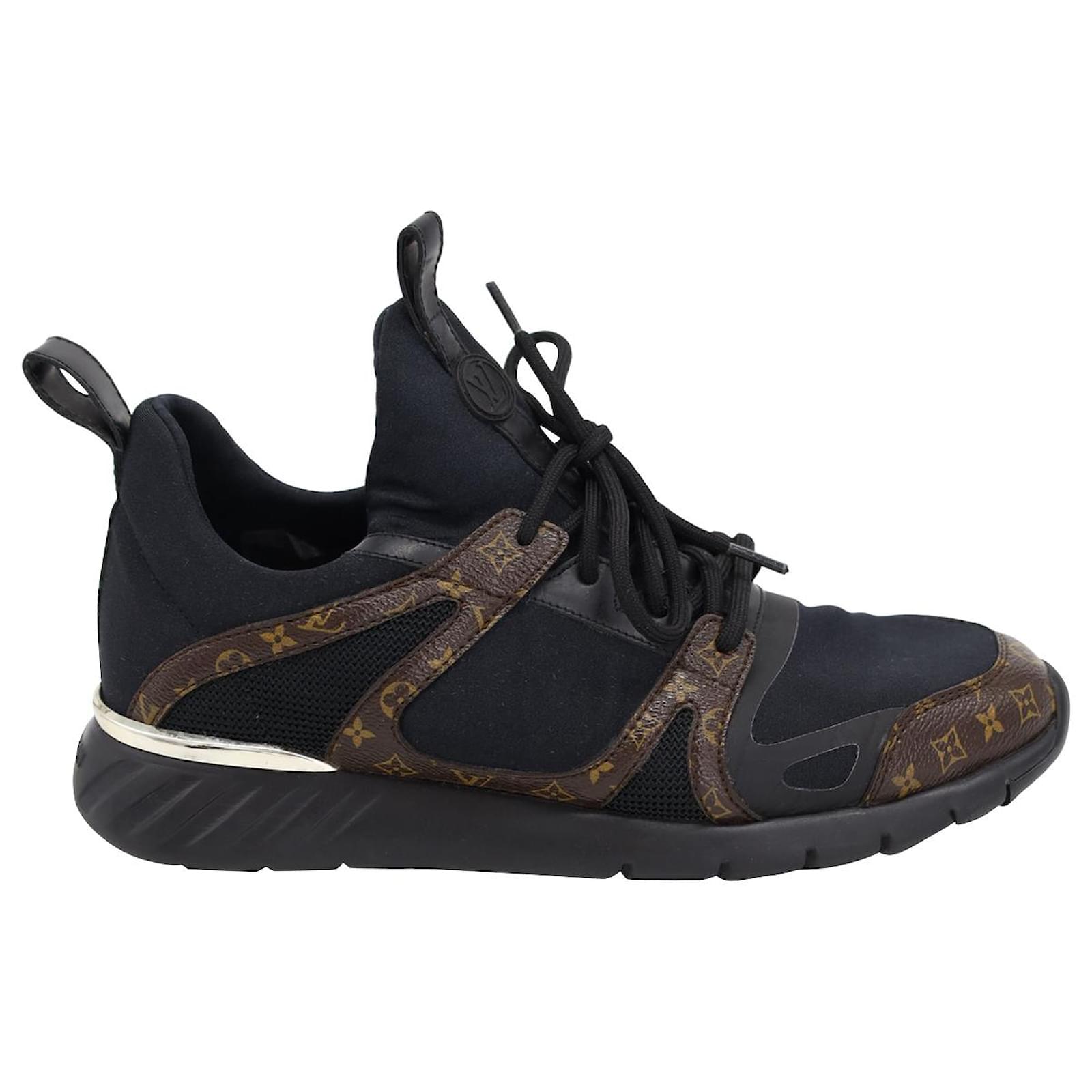 Louis Vuitton Louis Vuitton Sneakers In Black Mesh And Monogram Leather  Athletic Shoes Sneakers on SALE