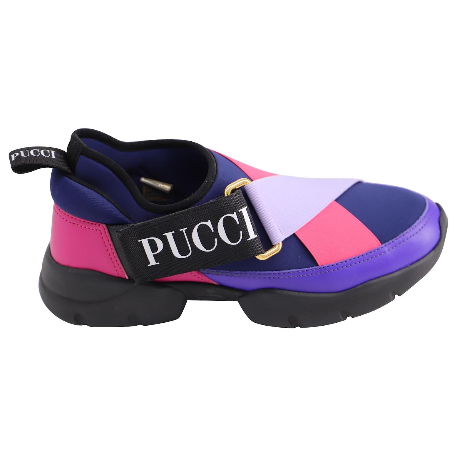 Emilio Pucci 'City Cross' Sneakers in Purple Nylon