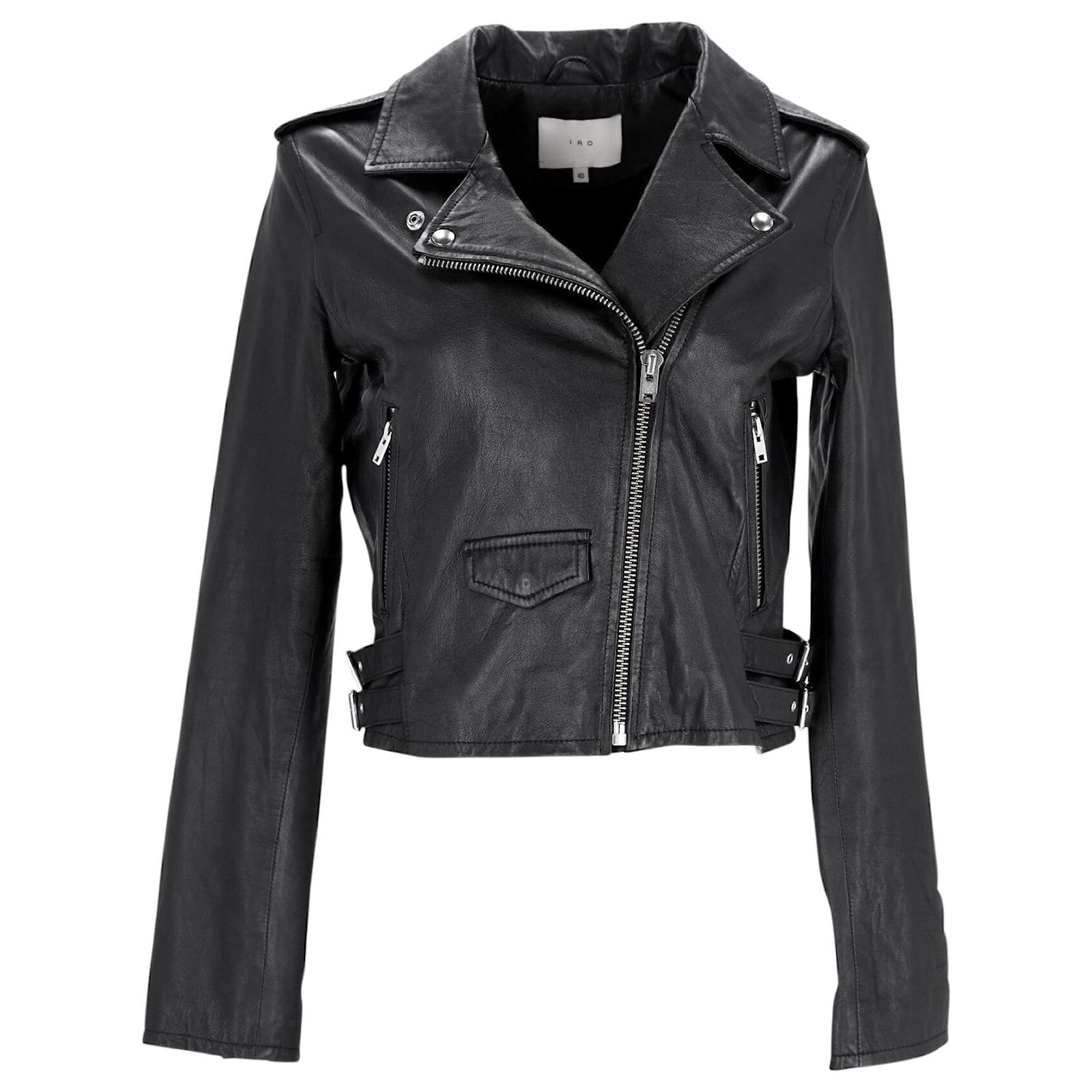 Iro Biker Jacket in Black Lamb Leather ref.898980 - Joli Closet