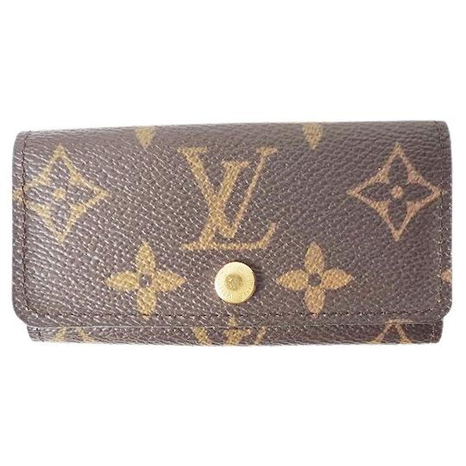 Louis Vuitton Key Pouch Monogram Brown in Coated Canvas with Gold