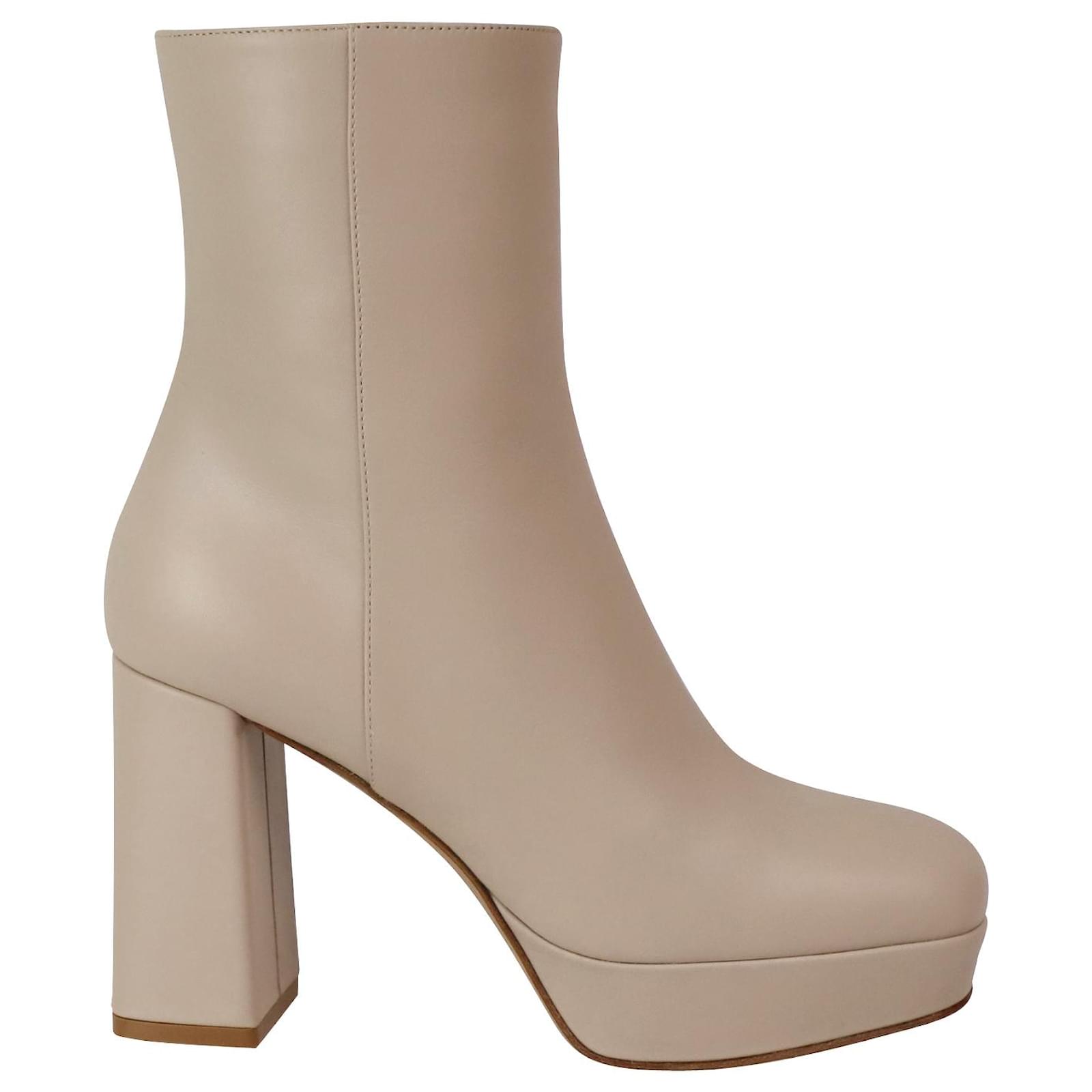 Gianvito Rossi Beige Boots GIANVITO ROSSI Marsden 20 Faux Leather