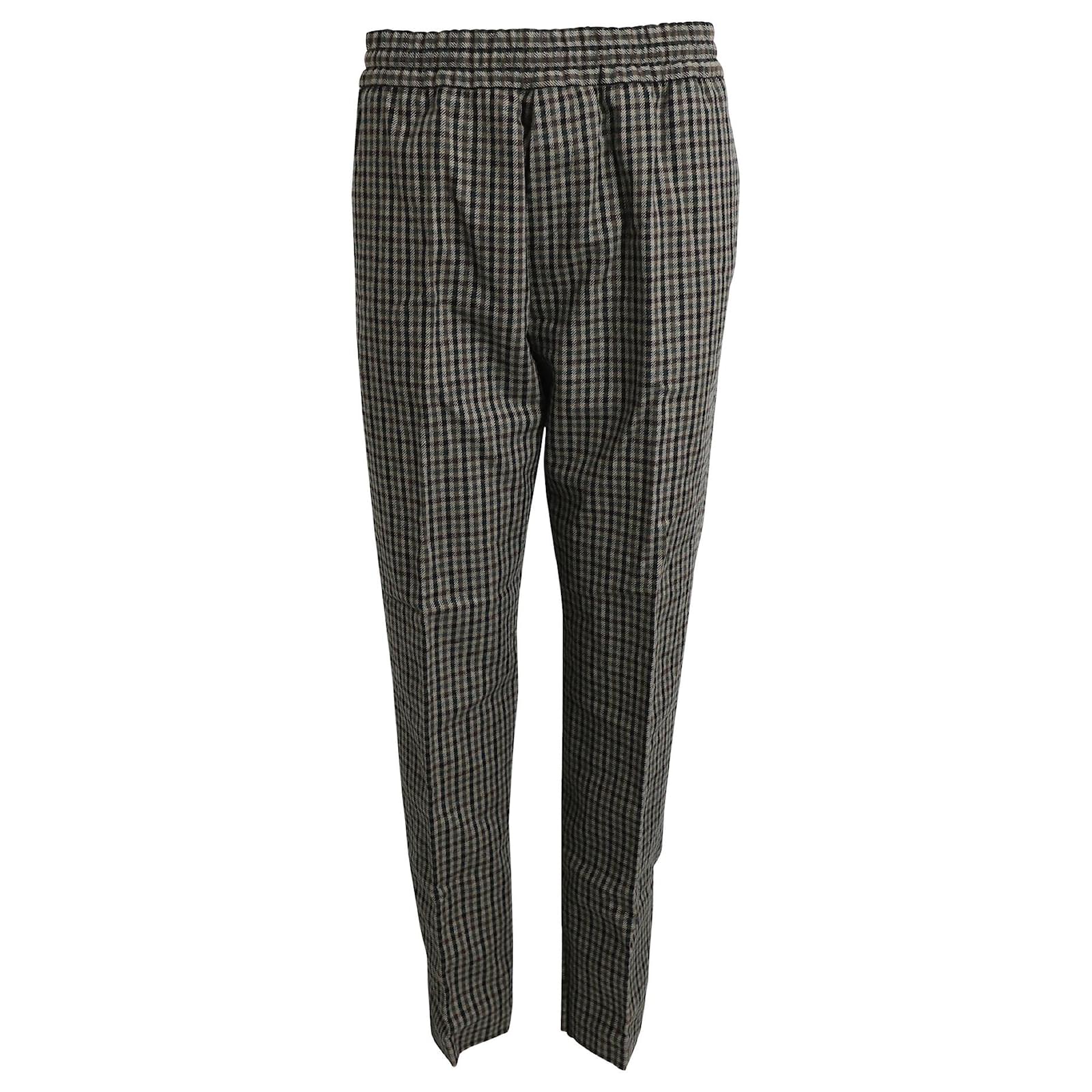 Acne Studios Boston Check Trousers in Multicolor Wool