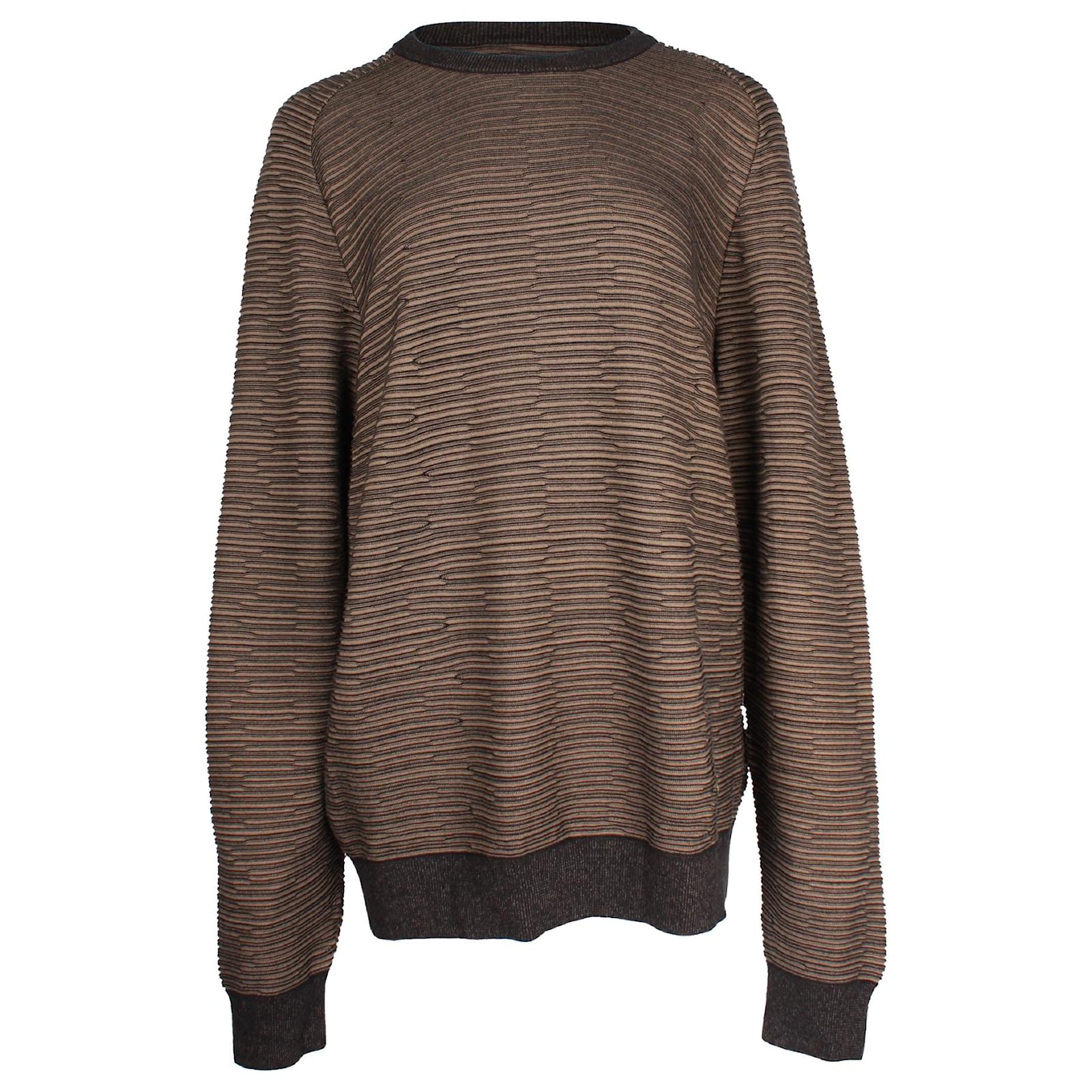 Louis Vuitton Oversized Stripe Sweater in Brown Cotton ref.899882