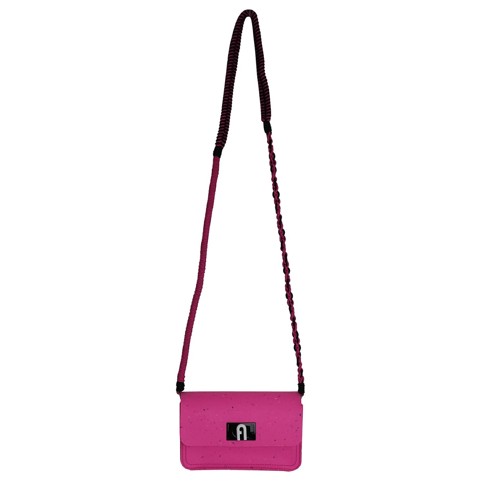 Furla 1927 Crossbody Bag in Pink Rubber Joli Closet