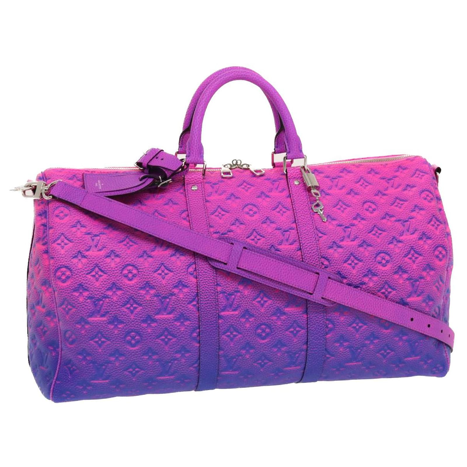 Louis Vuitton Pink and Blue Monogram Taurillon Illusion Keepall