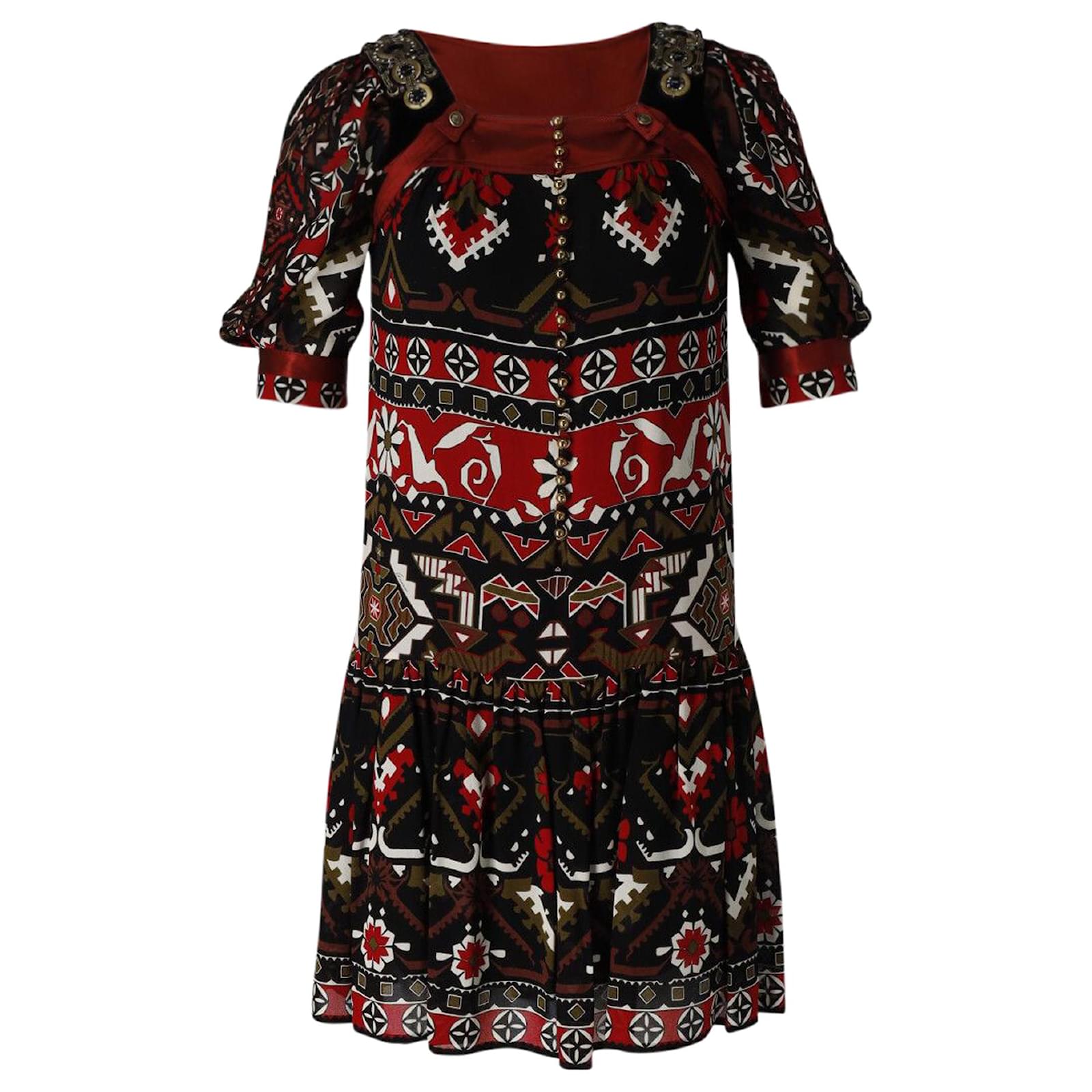 Gucci vintage 2008 Printed Mini Dress in Multicolor Viscose