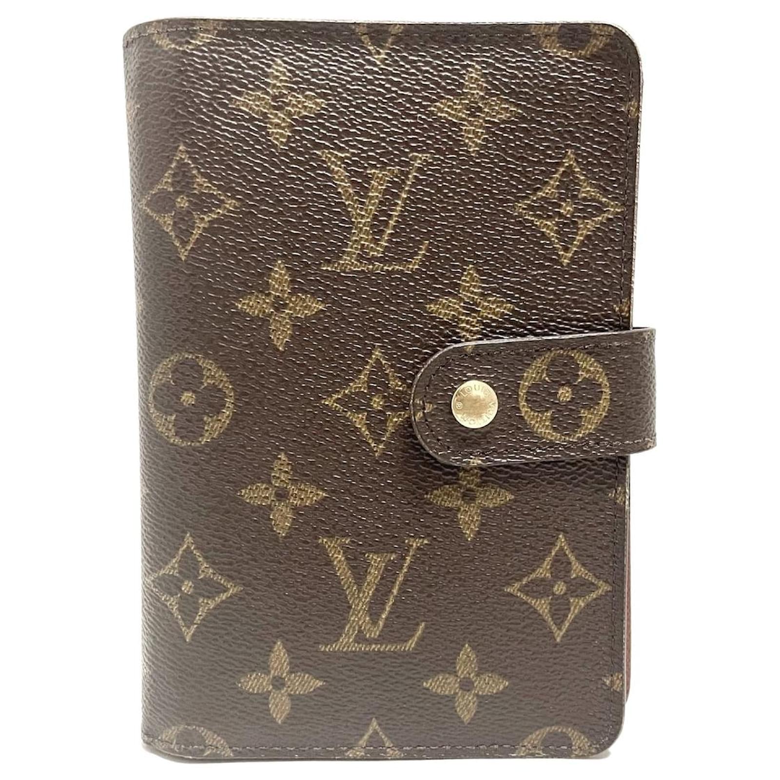 Louis Vuitton Porte Carte Vertical Brown Canvas Wallet (Pre-Owned)