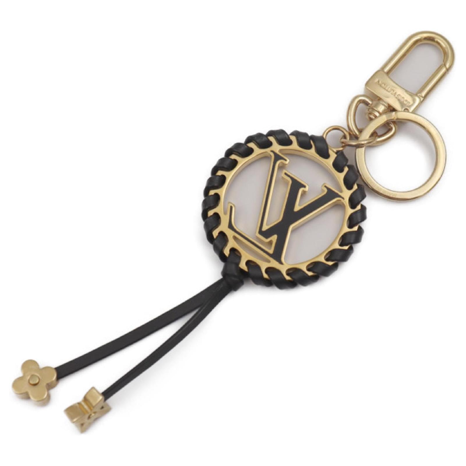Louis Vuitton Bijoux de sac chaîne et porte clés Black Leather ref.900659 -  Joli Closet