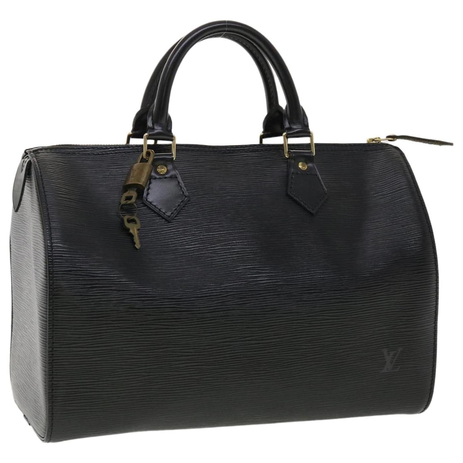Louis Vuitton Noir Epi Leather Speedy 30 Bag