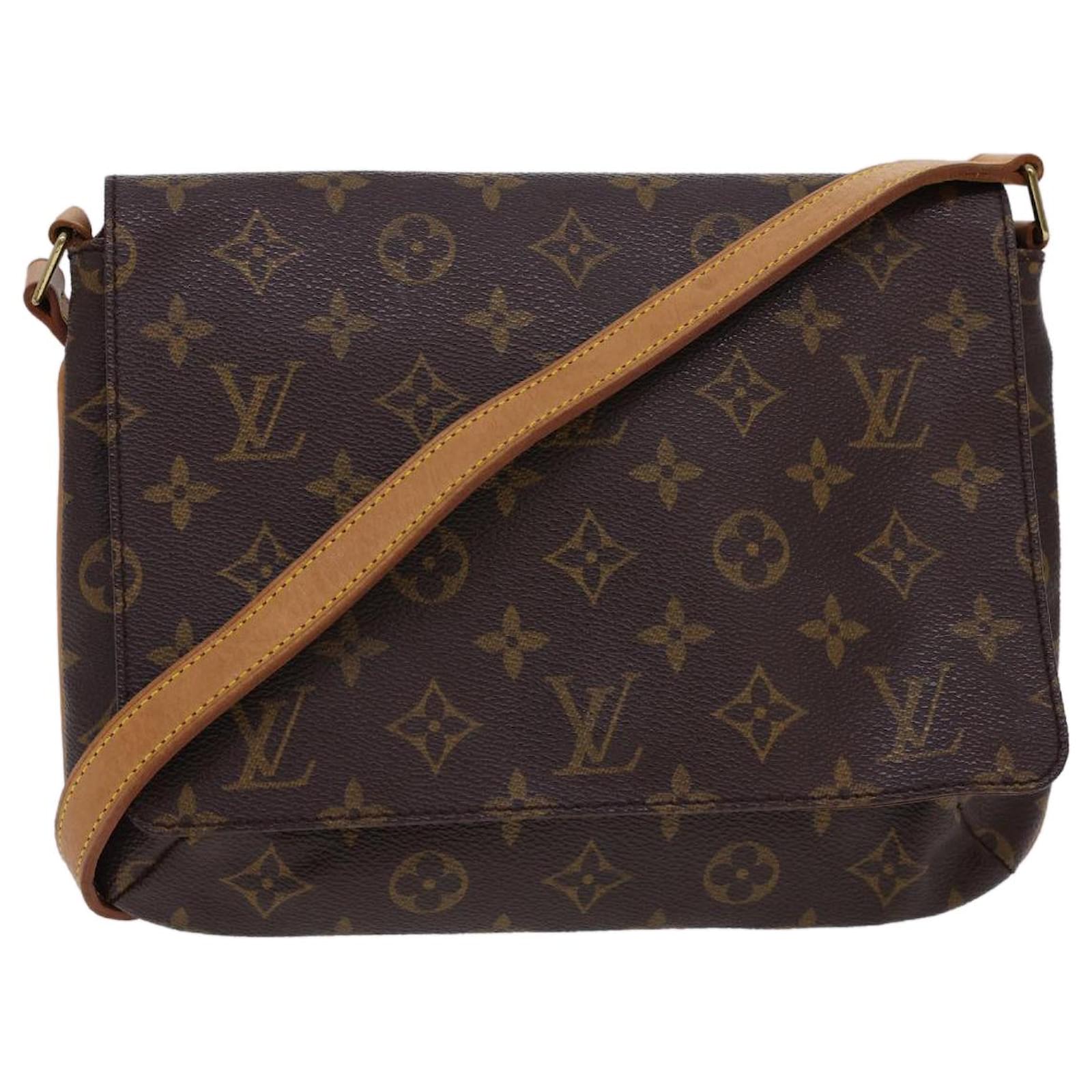 Louis Vuitton Musette Tango Brown Canvas Shoulder Bag (Pre-Owned)