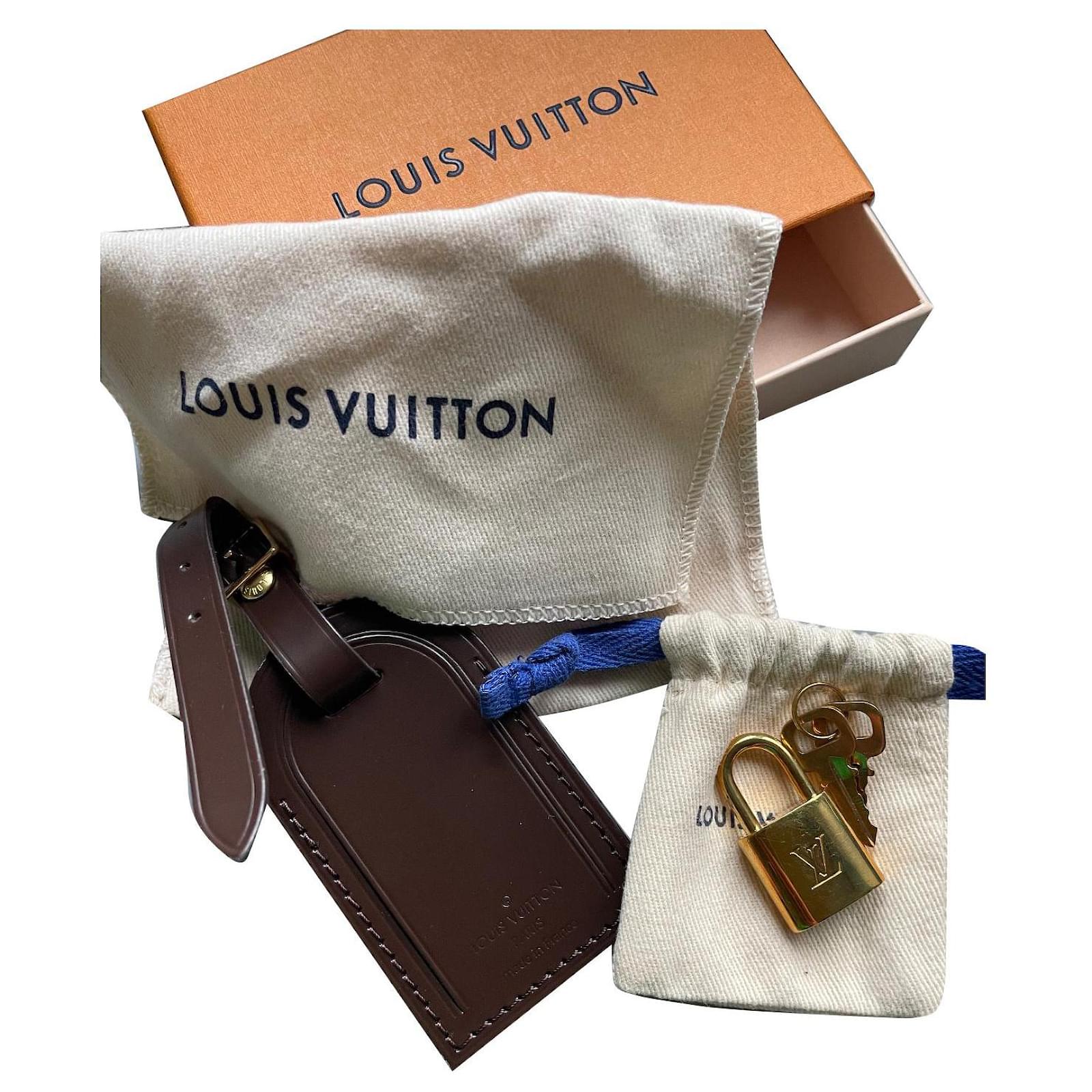 Authentic Louis Vuitton Name tag Beige 10Set LV 4064E