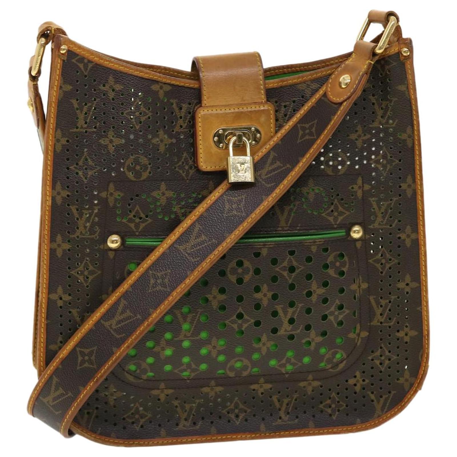 Louis Vuitton Monogram Mini Lin Alma Long - Green Handle Bags