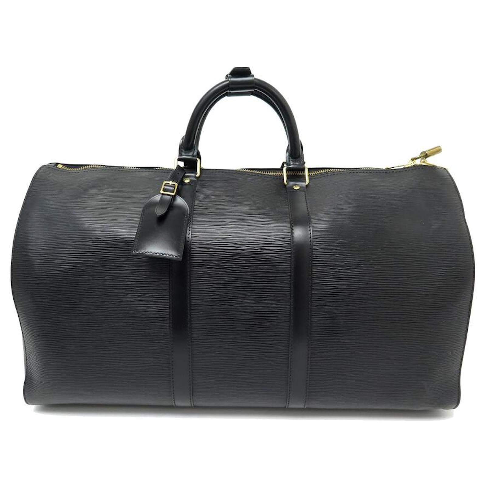 Louis Vuitton Vintage - Epi Keepall 50 Bag - Black - Leather and