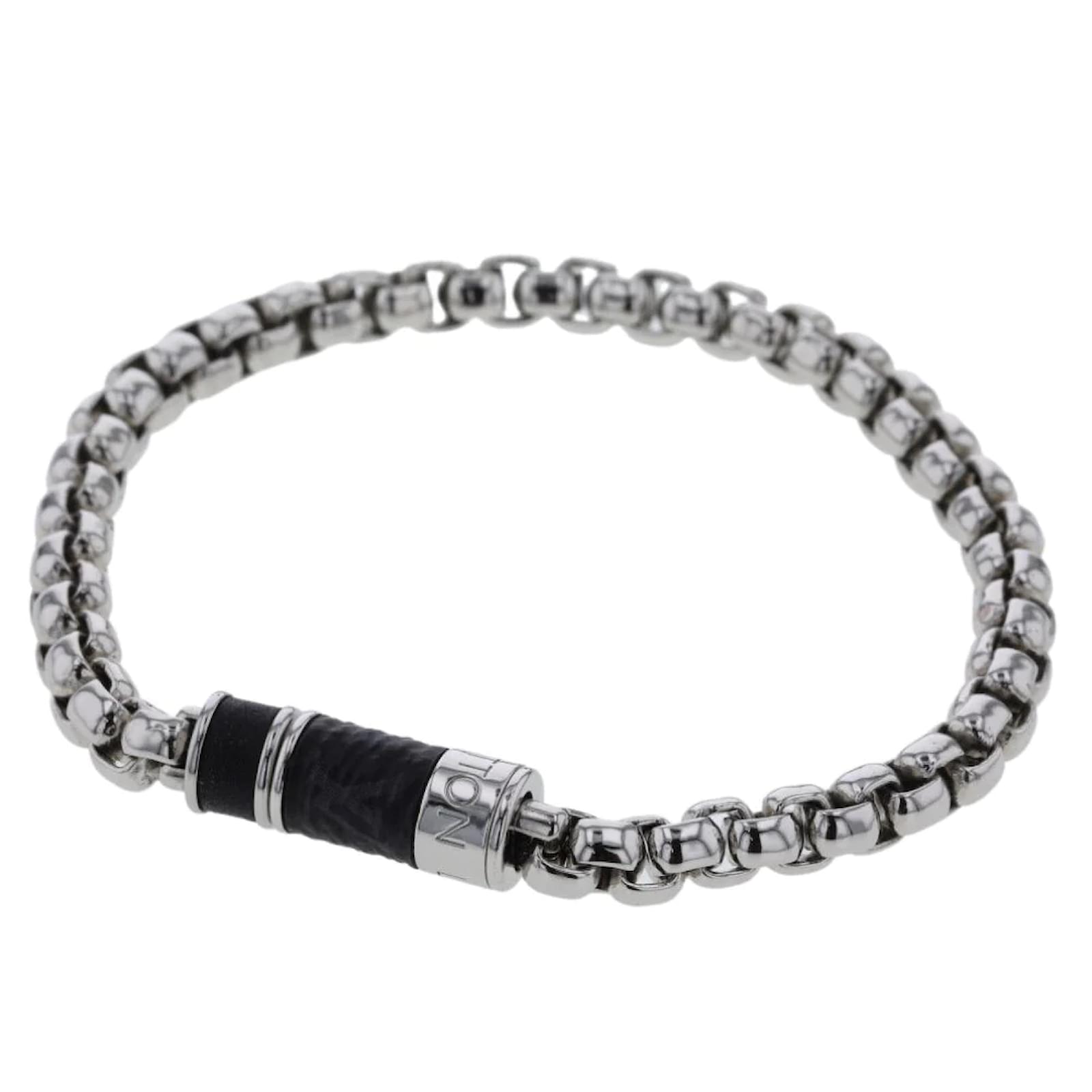 LOUIS VUITTON エクリプス チェーン ブレスレット シルバー モノグラム