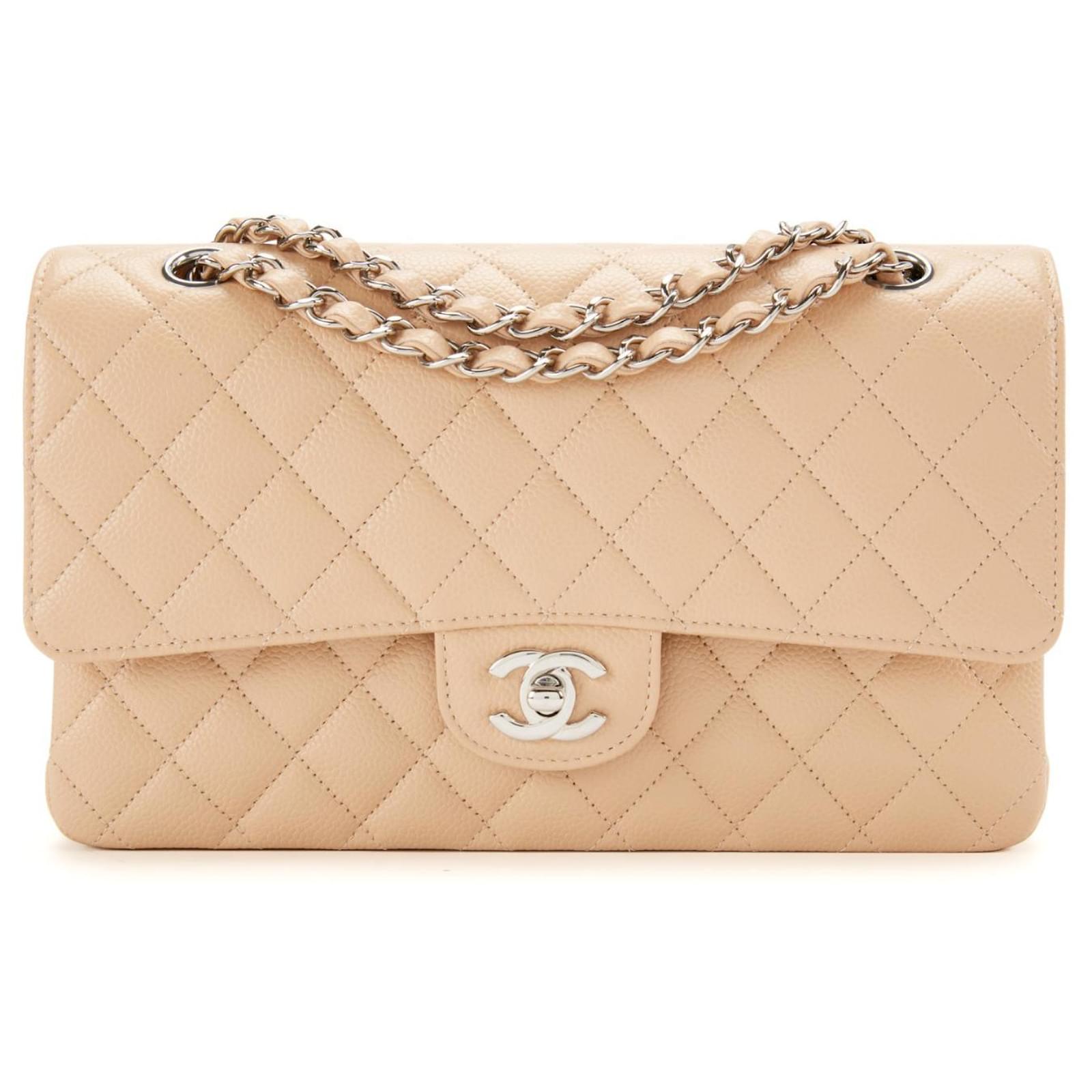 Chanel CC Timeless lined Flap Caviar Bag Beige Leather ref.903892 - Joli  Closet