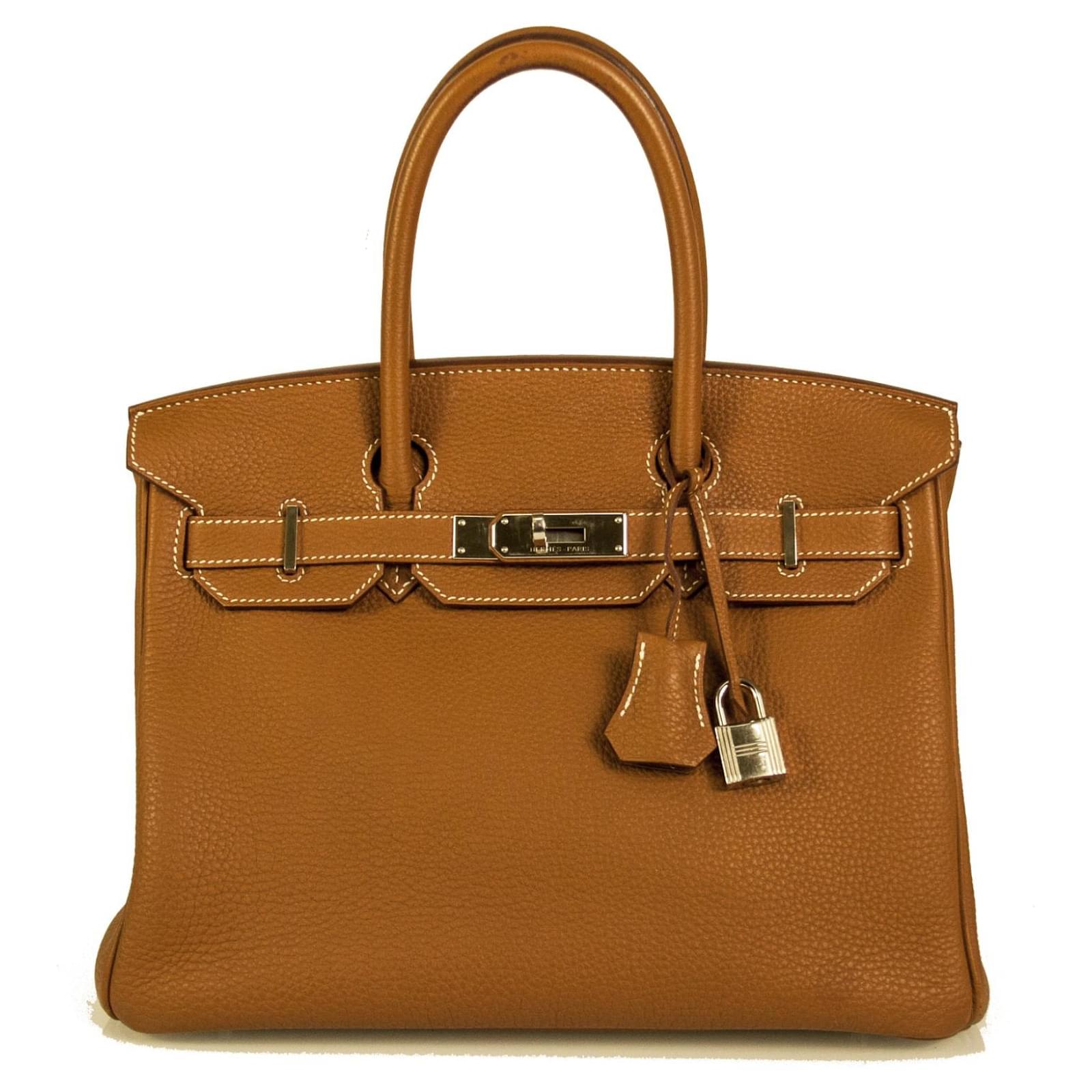 hermes birkin 25cm (stamp u) etain color togo leather, gold hardware, with  lock, keys, dust cover & box