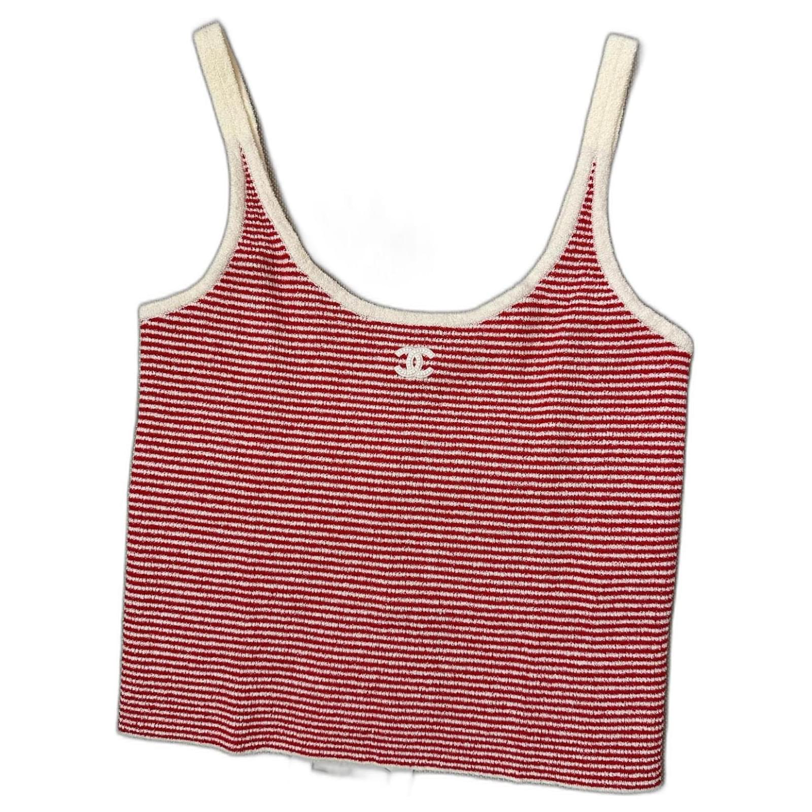 Chanel Runway Red Tank Top 23C