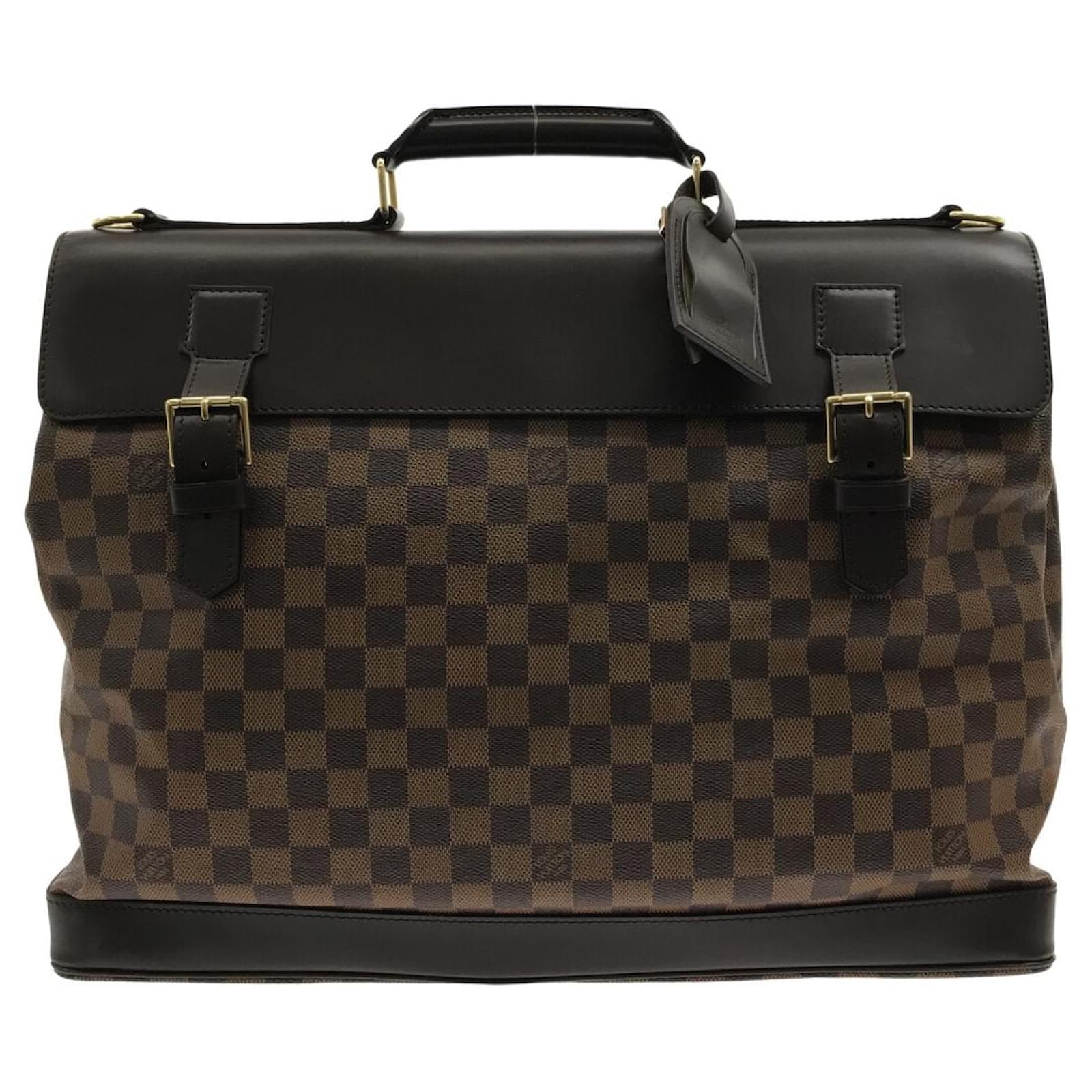 Brown Louis Vuitton Damier Ebene Greenwich PM Travel Bag