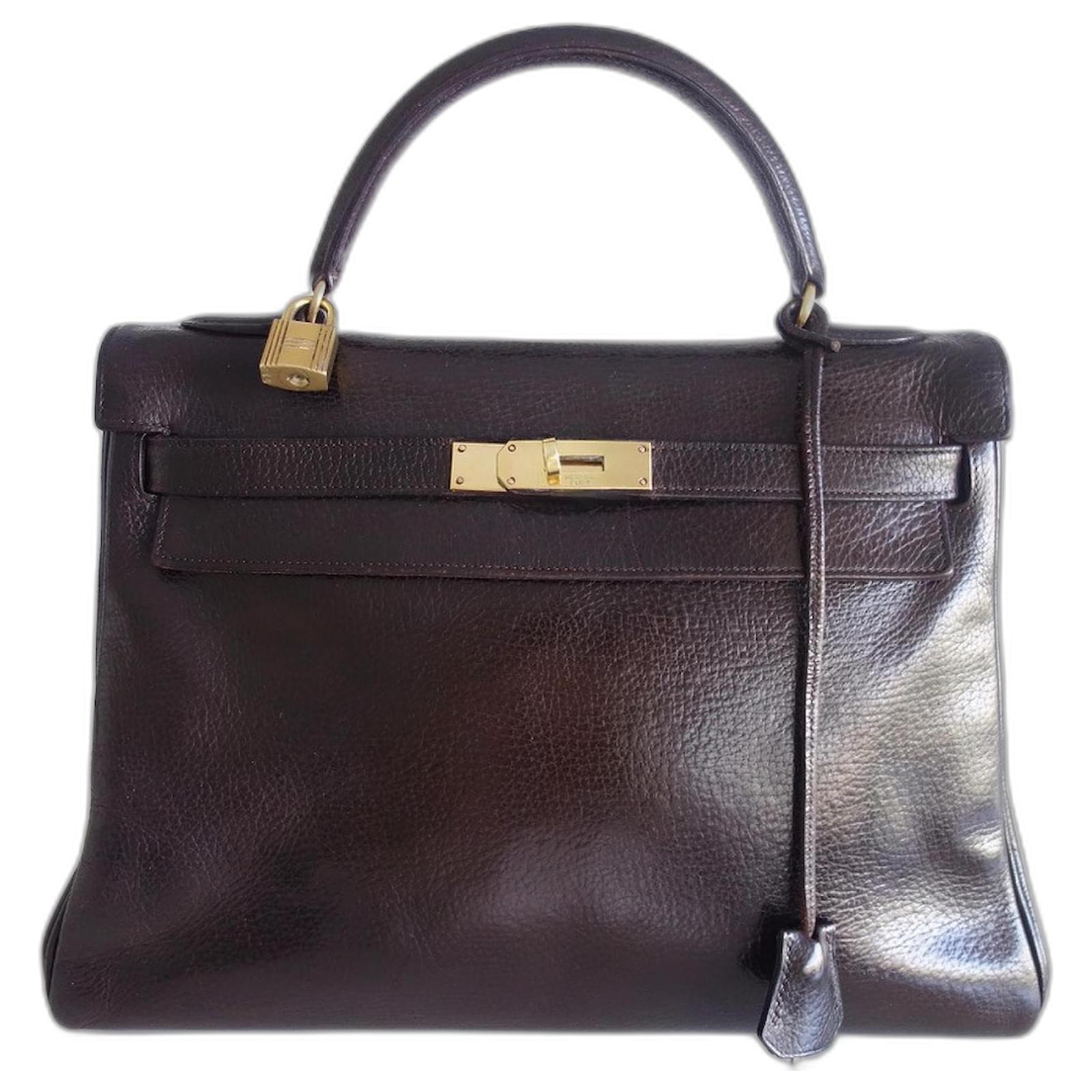 Hermès Hermes Kelly bag 32 Brown Leather ref.905542 - Joli Closet