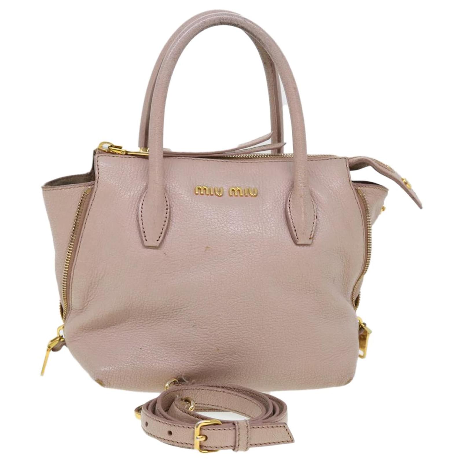 Miu Miu Hand Bag Leather 2way Pink Auth am4258 ref.905601