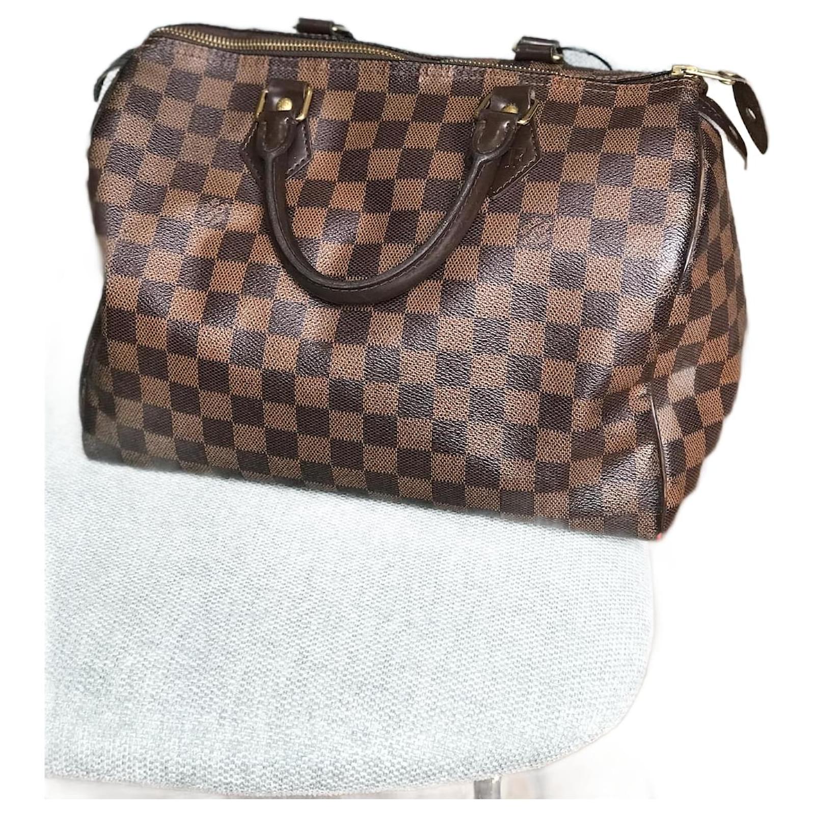 Speedy LOUIS VUITTON Handbags T. cloth Brown ref.905621 - Joli Closet