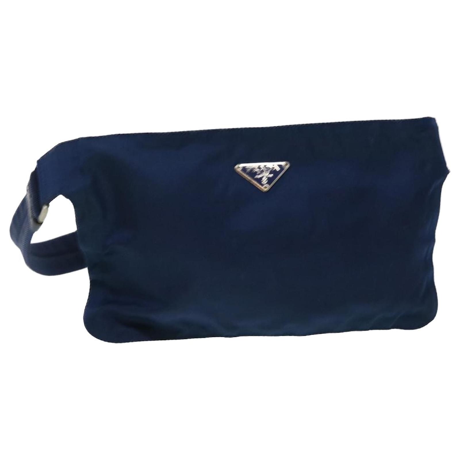 PRADA Nylon Shoulder Bag Navy Crossbody Bag 53 – LuxuryPromise