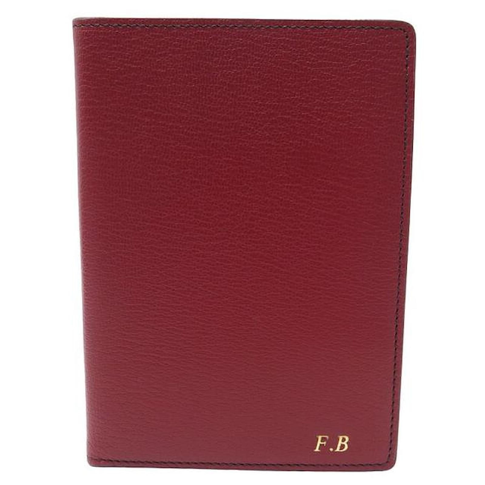 NEW CARTIER PASSPORT HOLDER GRAINED LEATHER PASSPORT CARDS HOLDER