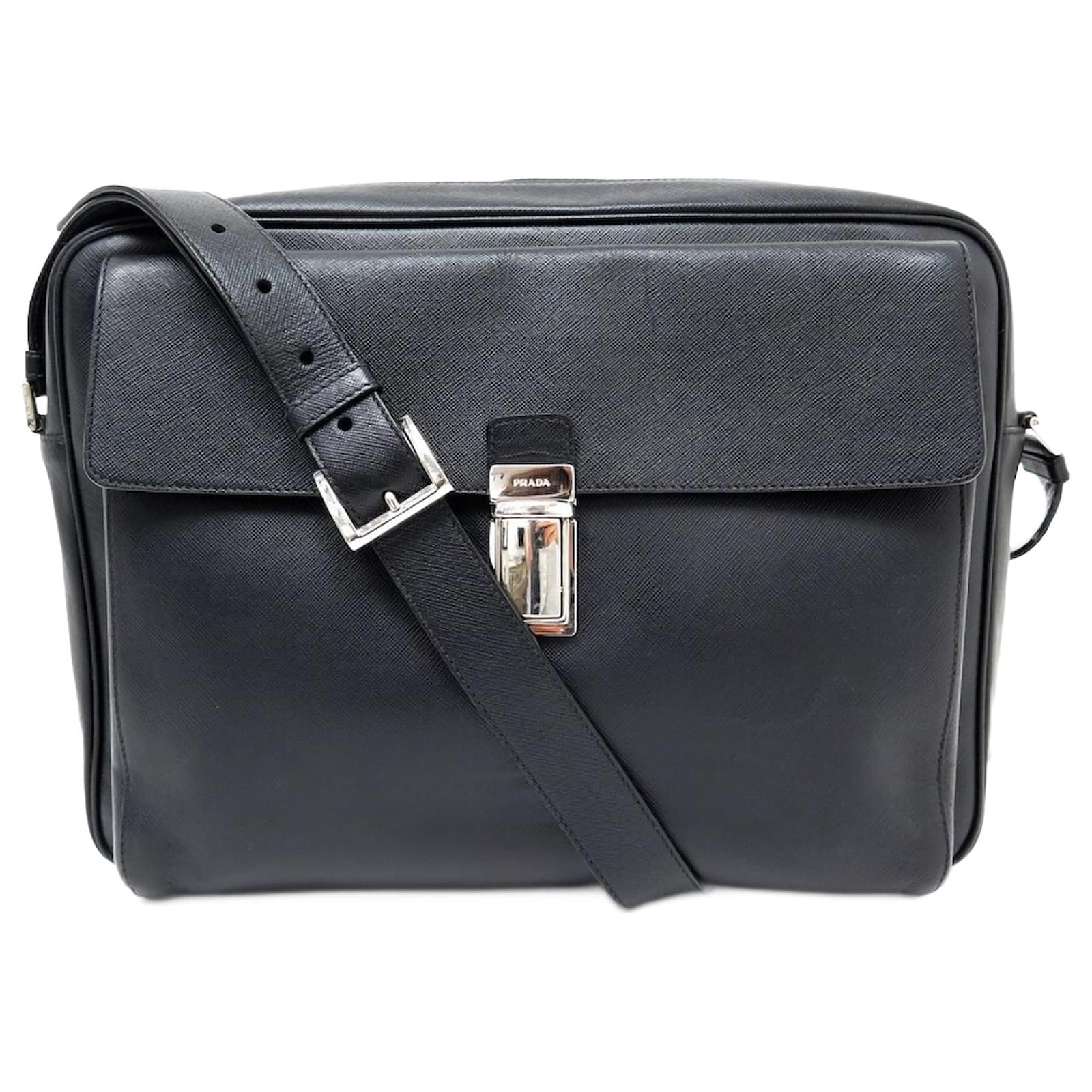 prada saffiano leather messenger bag