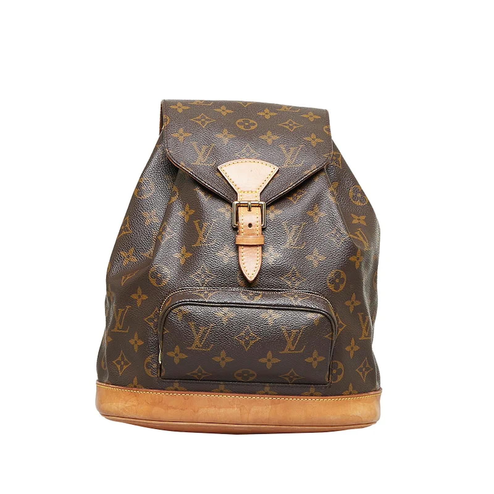 Louis Vuitton Montsouris MM M51136 Monogram Canvas Backpack Brown