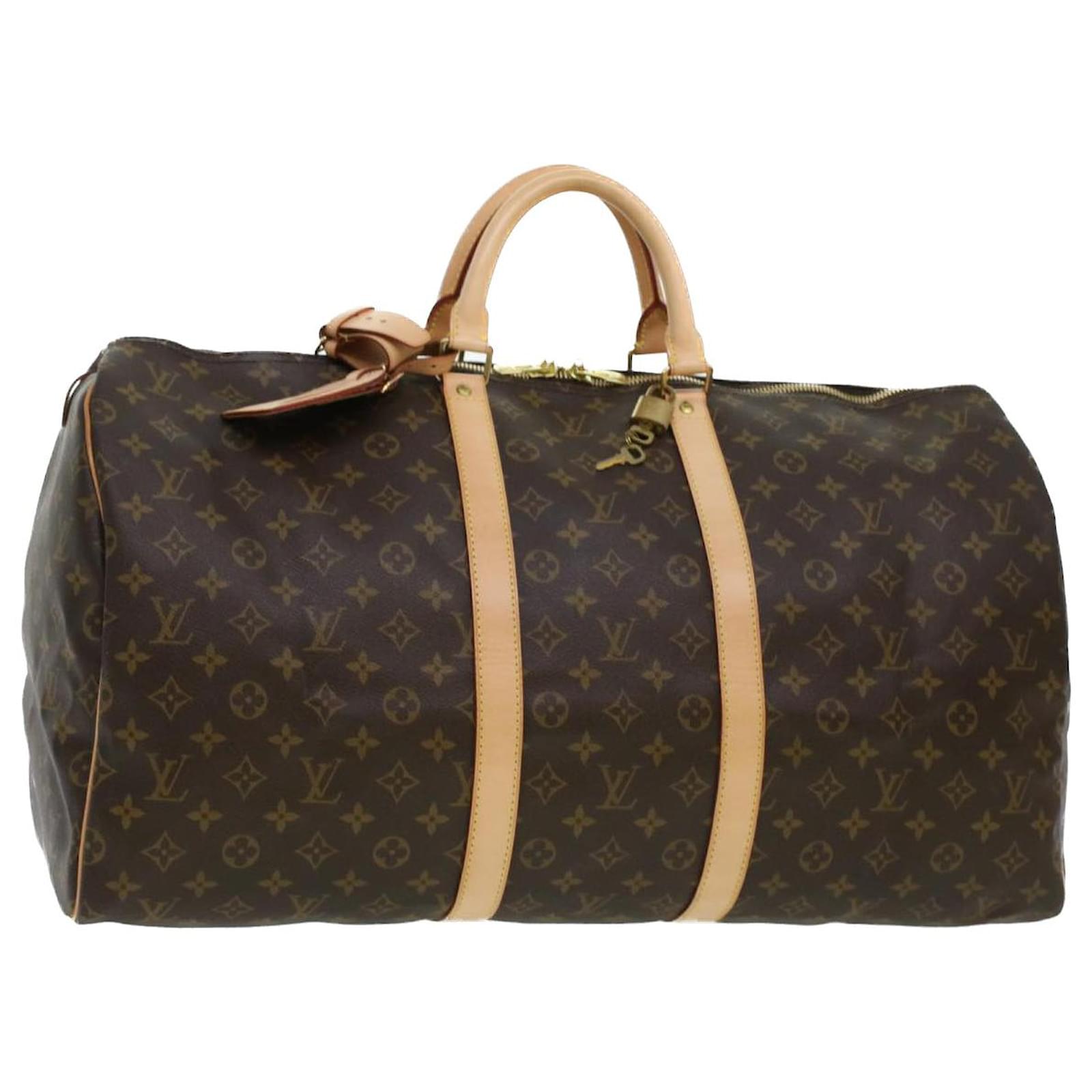 Louis Vuitton Monogram Keepall 55 Boston Bag M41424 LV Auth 41160