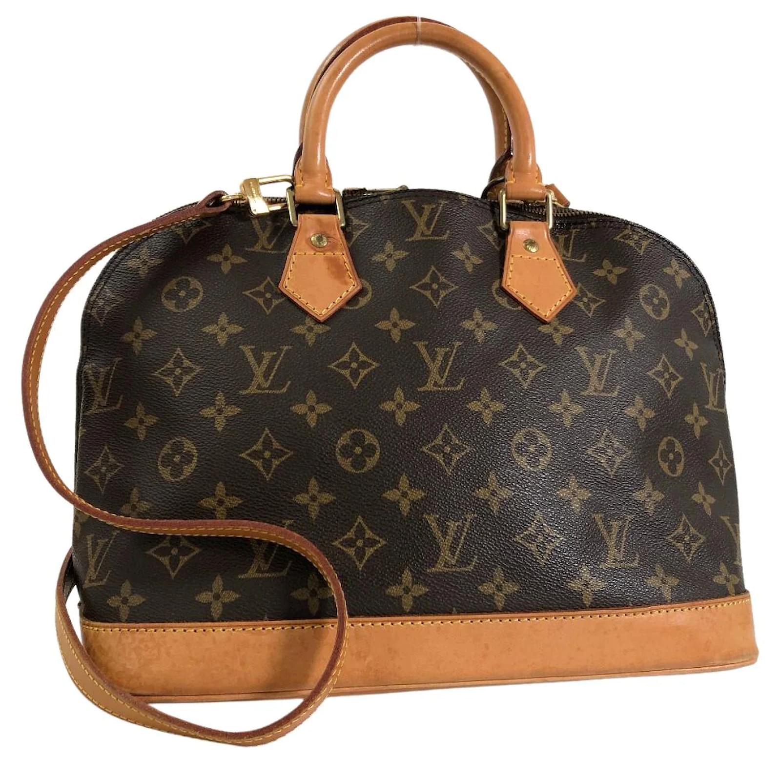 Louis Vuitton Alma PM Monogram Satchel EXCELLENT Purse Brown Bag