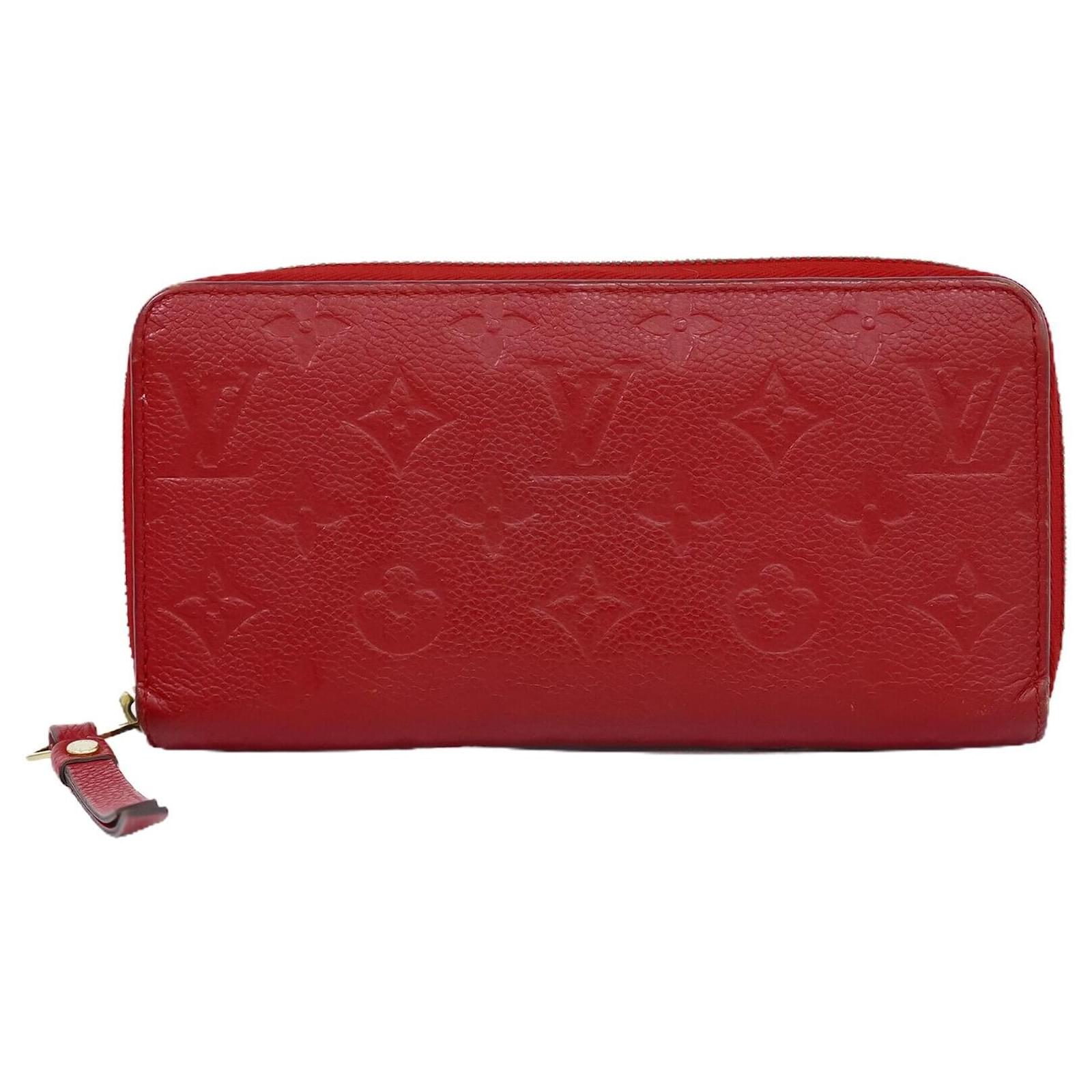 Louis Vuitton Portefeuille Zippy Red Leather Wallet (Pre-Owned)