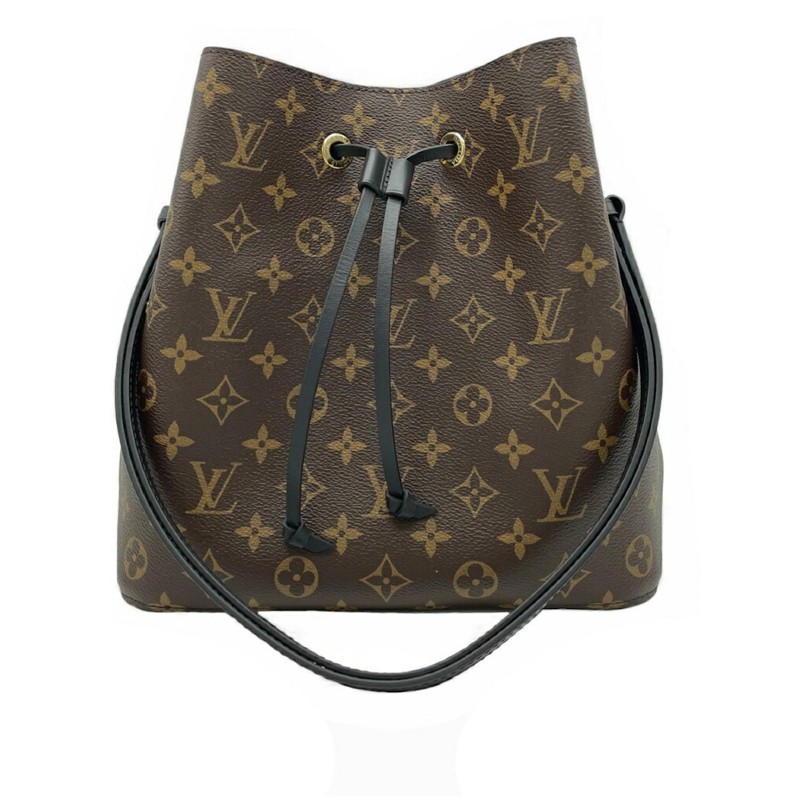 Louis Vuitton Black & Brown Monogram Neonoe Bucket Handbag in 2023