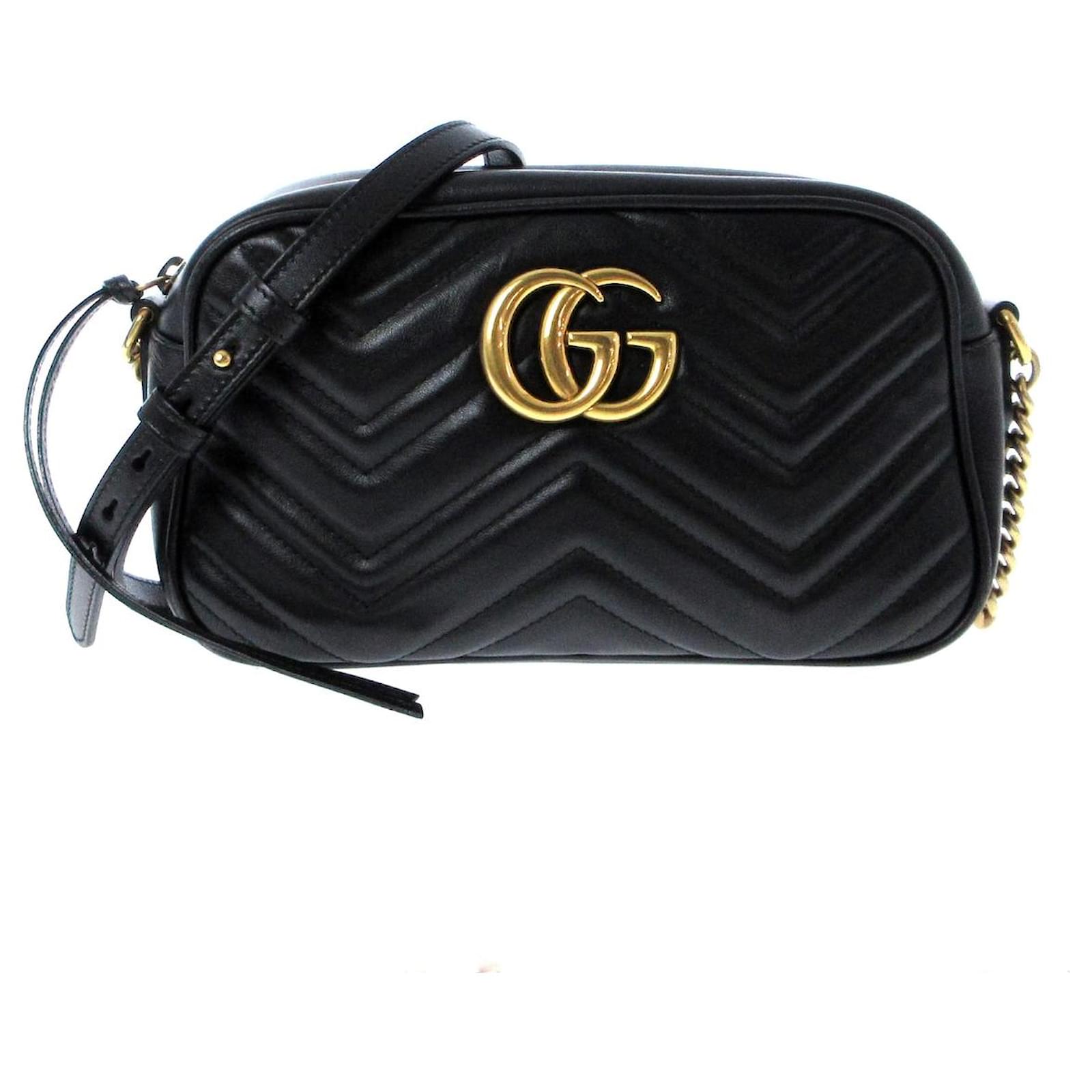 Gucci GG Marmont Black Leather ref.911519 - Joli Closet
