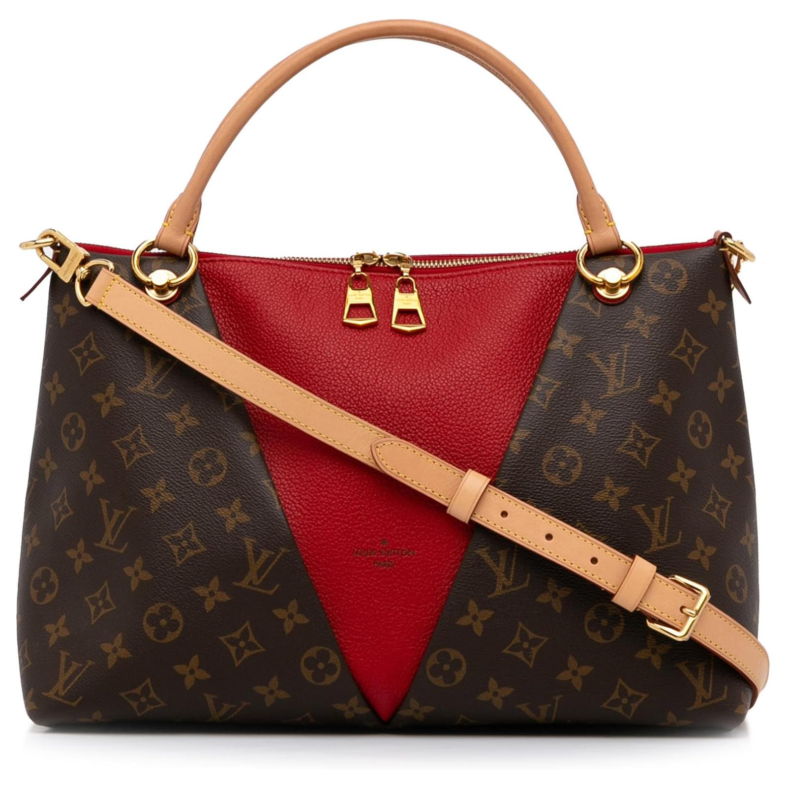 Louis Vuitton Double V Handbag Calfskin and Monogram Canvas at