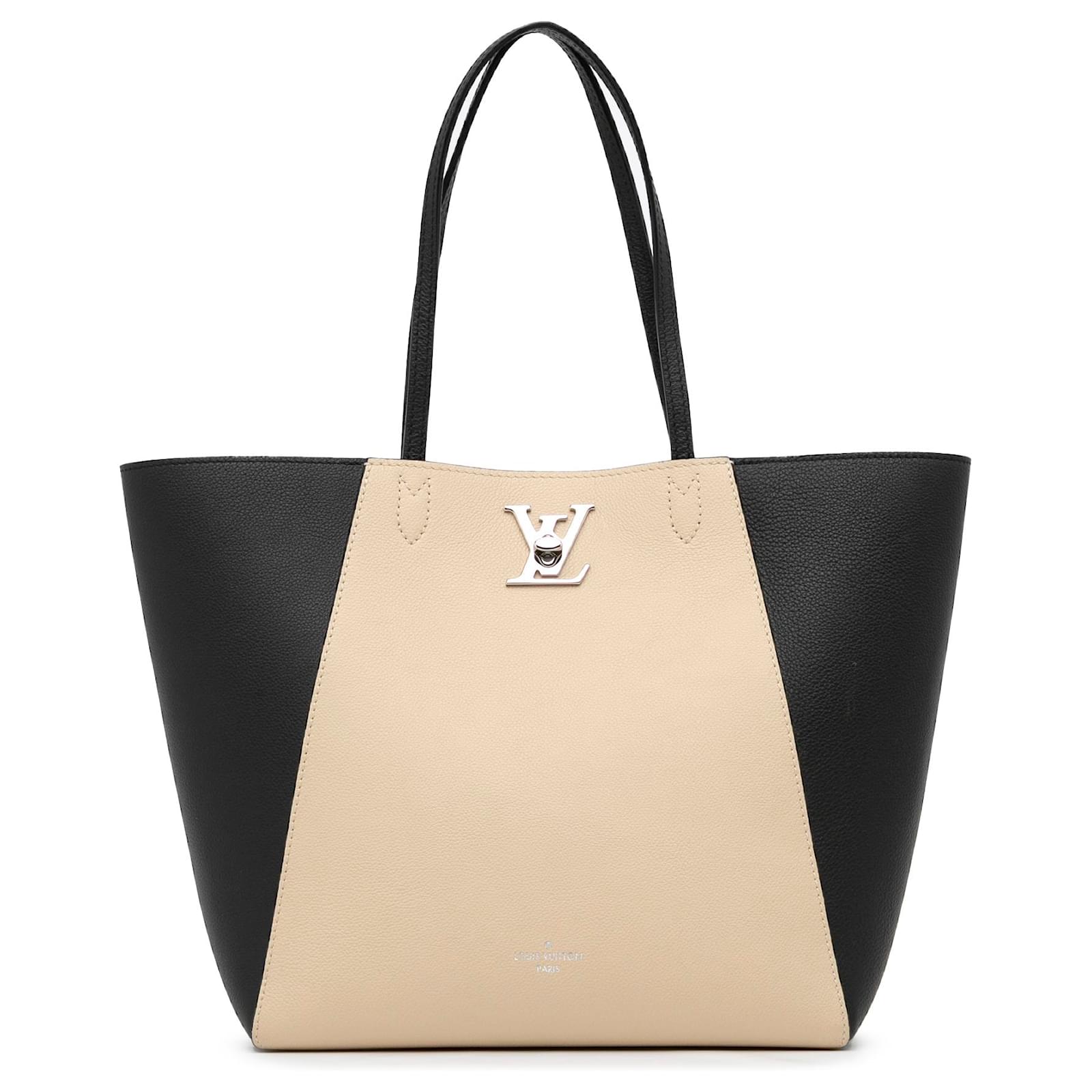 Louis+Vuitton+Lockit+Beige+Strap+Shoulder+Bag+Brown+Canvas