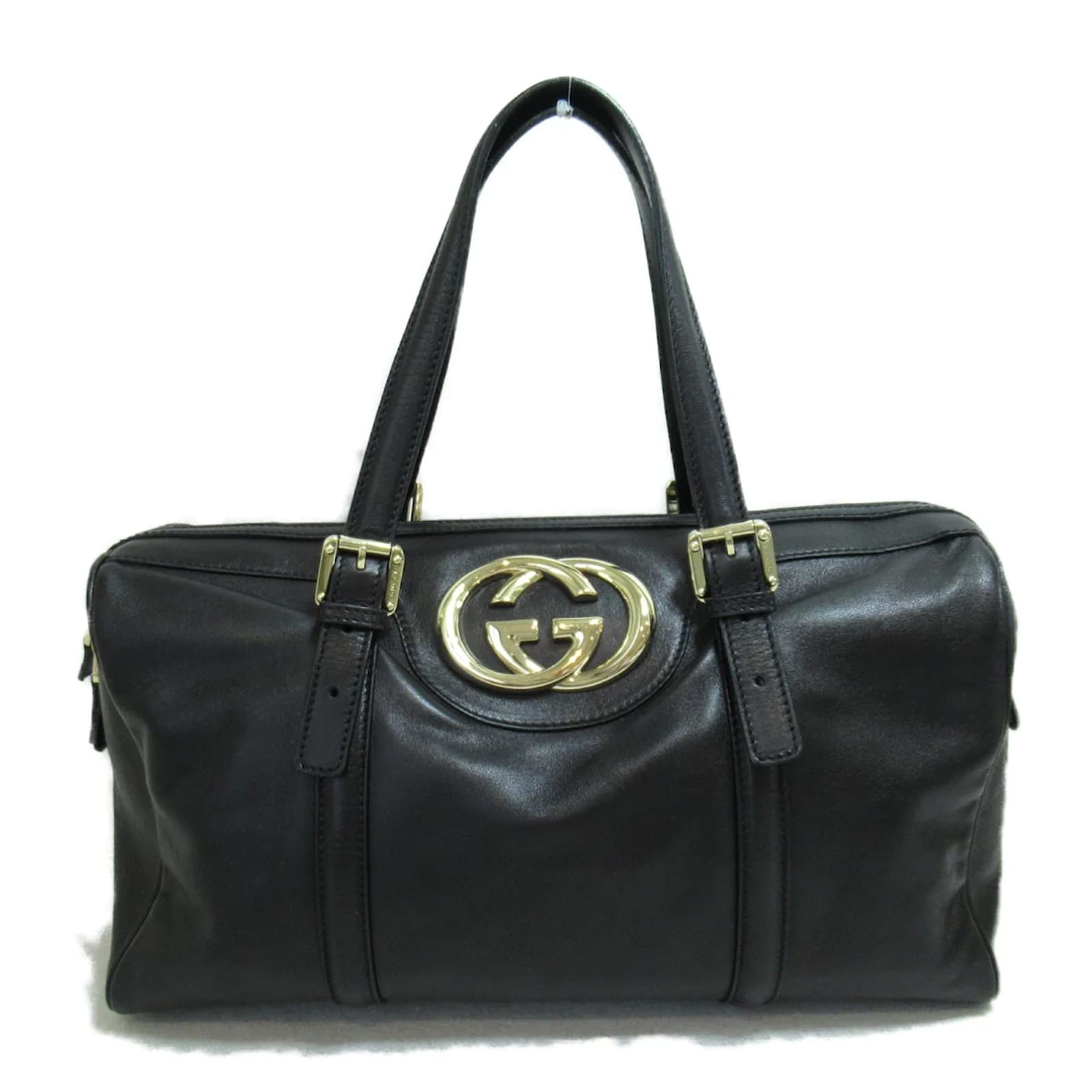 Bags, Medium Size Gucci Boston Bag In Black