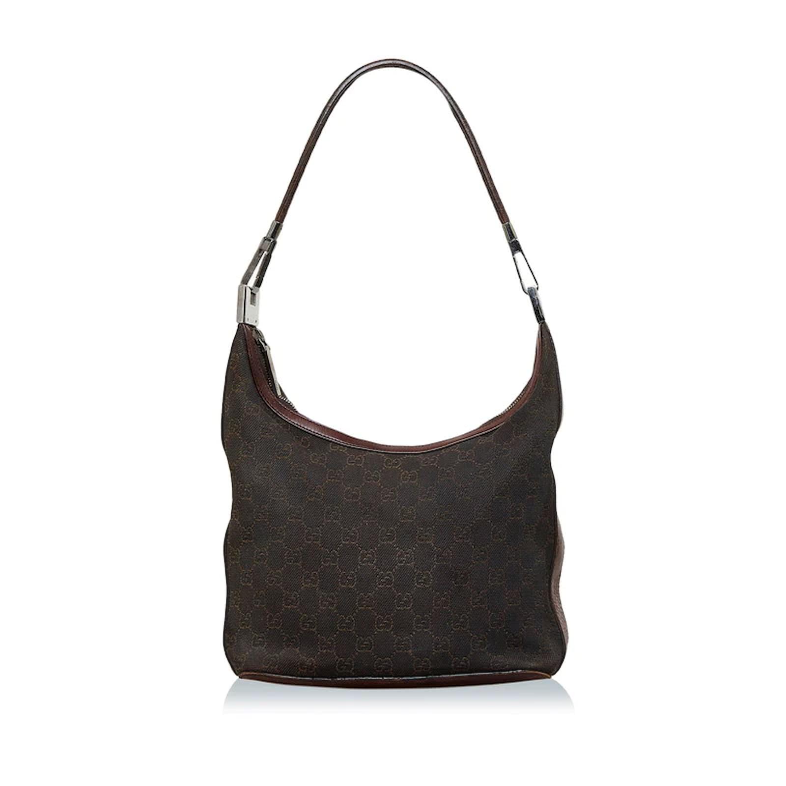 Gucci GG Canvas Clasp Hobo Bag 10234 Brown Cloth ref.912259 - Joli Closet
