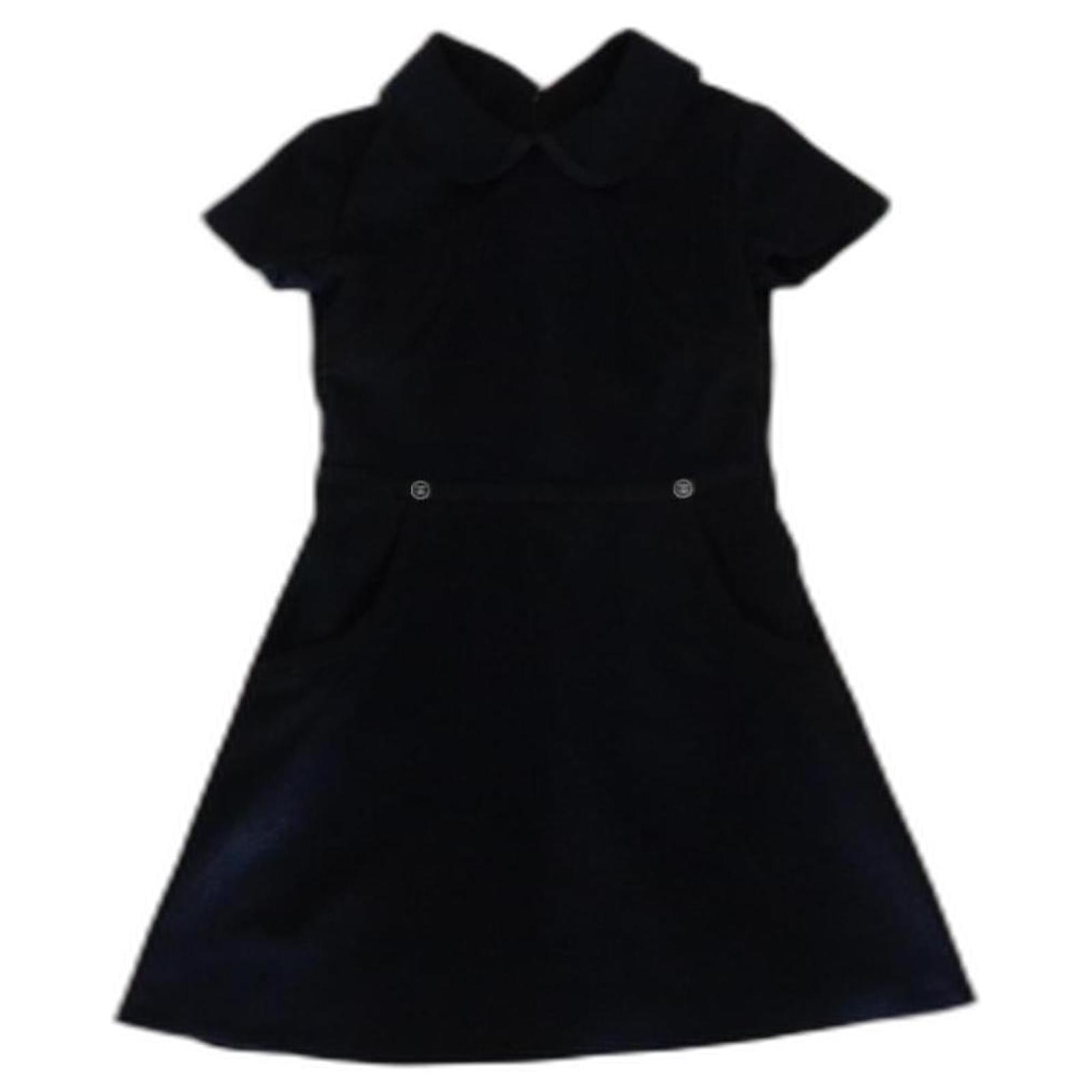 Chanel GABARDINE DRESS Navy blue Wool ref.912492 - Joli Closet