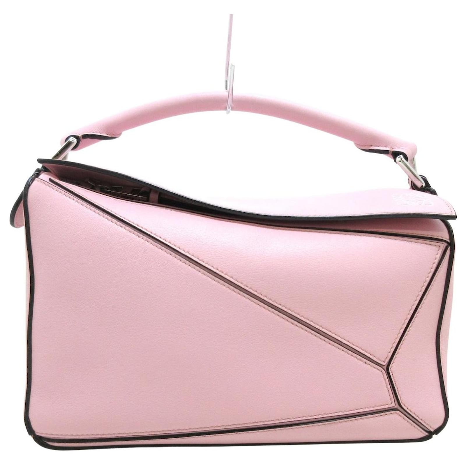 Loewe Puzzle Color-block Leather Shoulder Bag in Pink