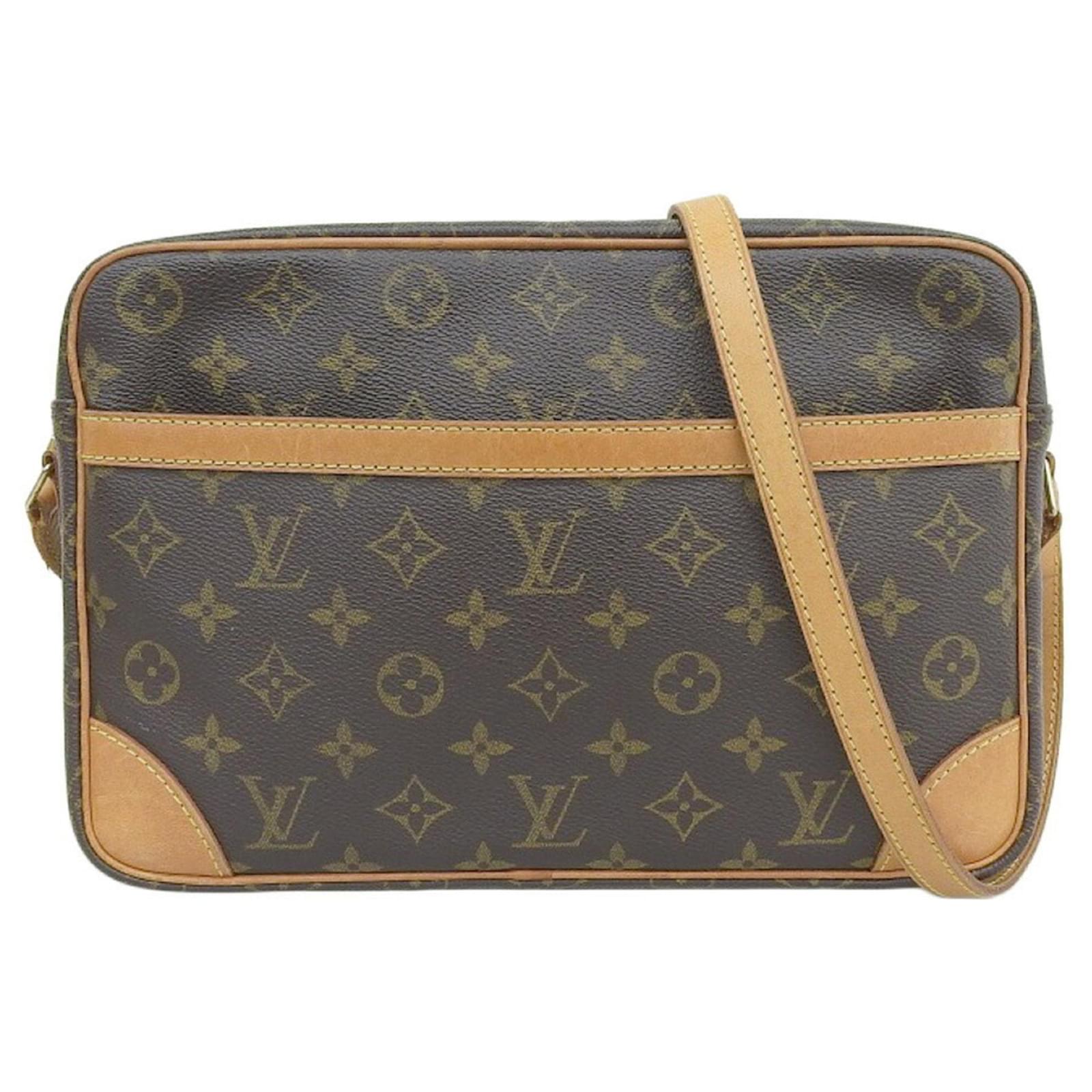 borsa a tracolla louis vuitton trocadero in tela monogram marrone