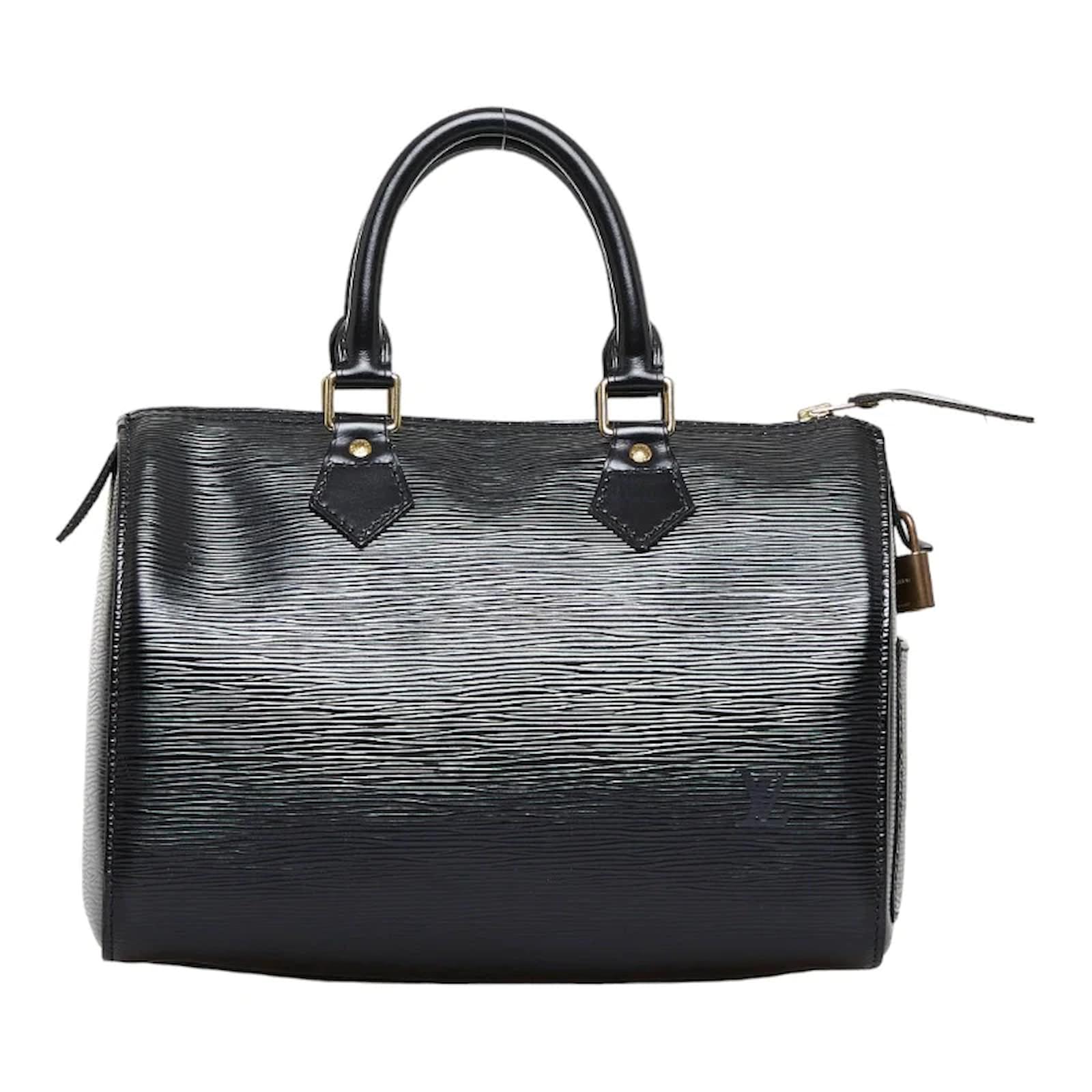 Louis Vuitton Epi Speedy 25 M43012 Black Leather Pony-style