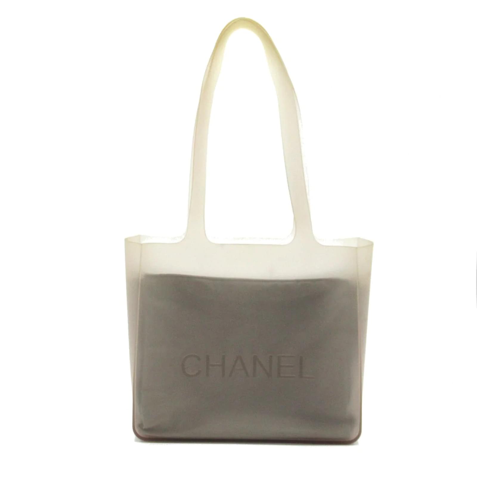 Chanel Jelly Logo Tote Grey Rubber Plastic ref.913742 - Joli Closet