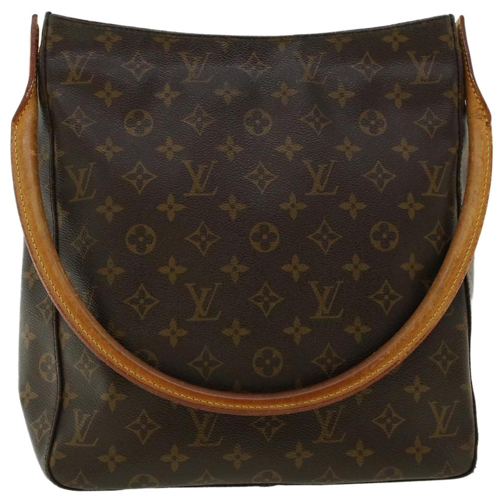 Louis Vuitton Monogram Mini Looping Bag Brown Leather Cloth ref