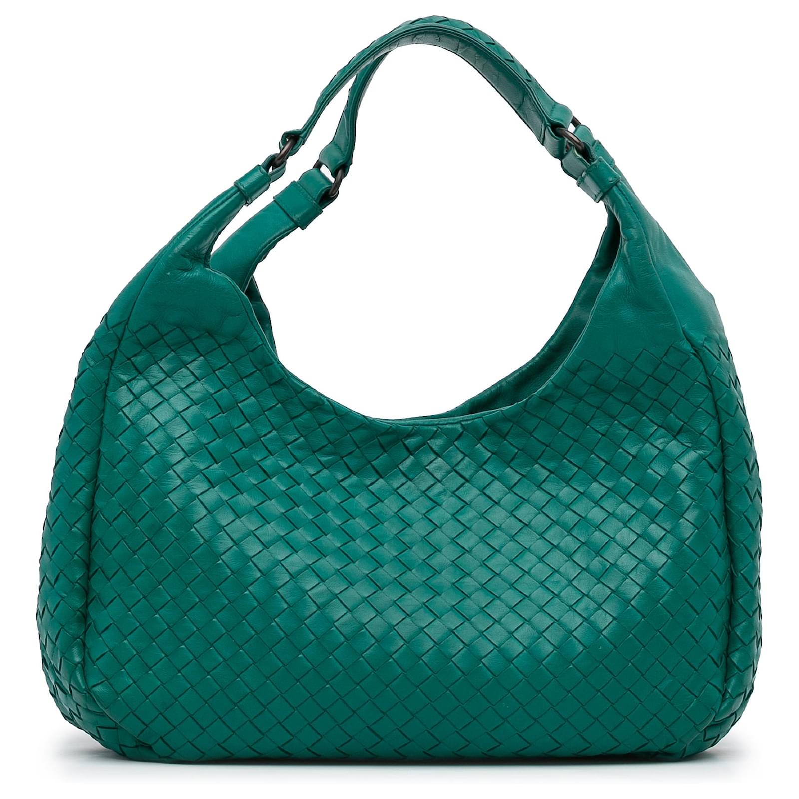 Bottega Veneta Blue Intrecciato Campana Shoulder Bag Light