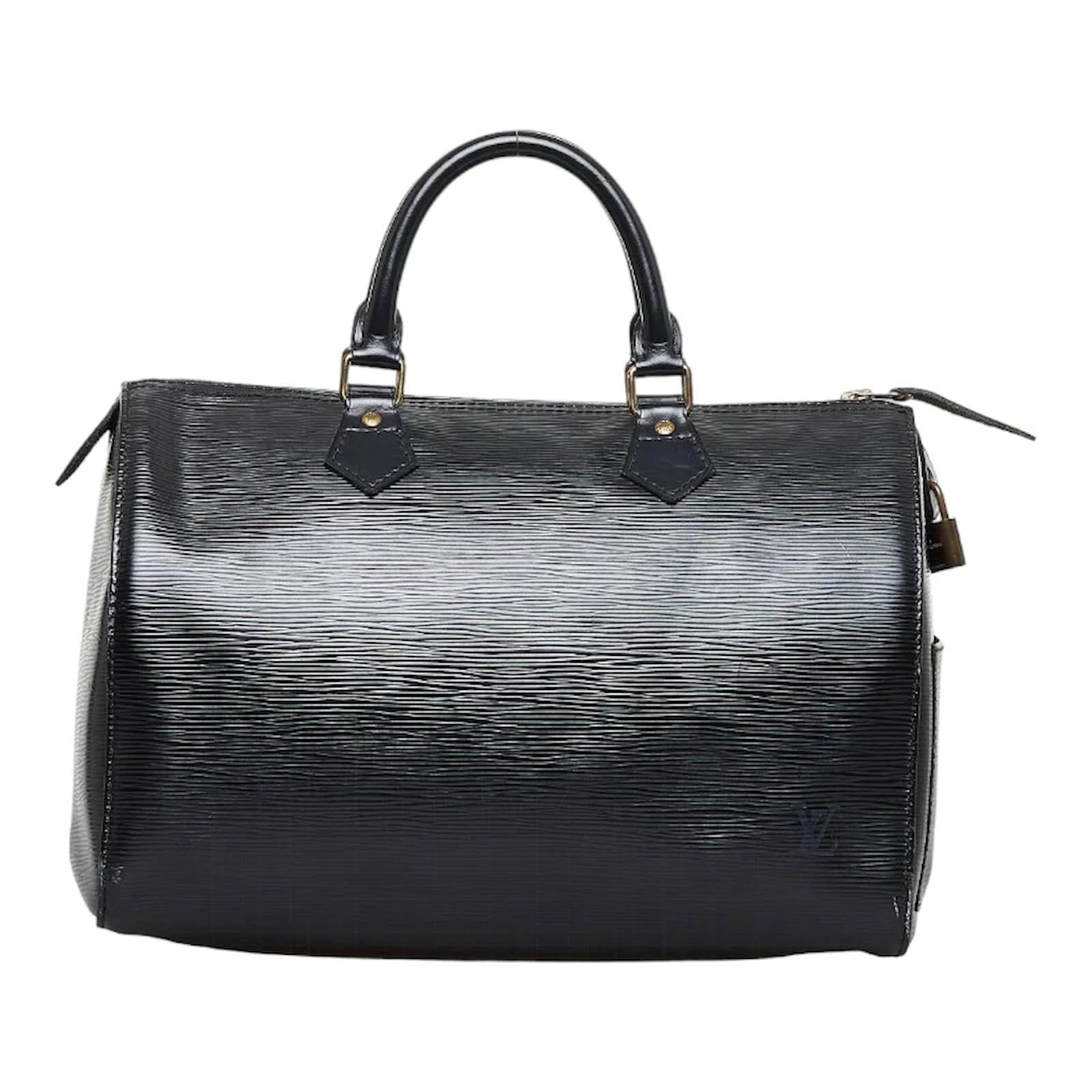 Louis Vuitton Epi Speedy 30 M59022 Black Leather Pony-style